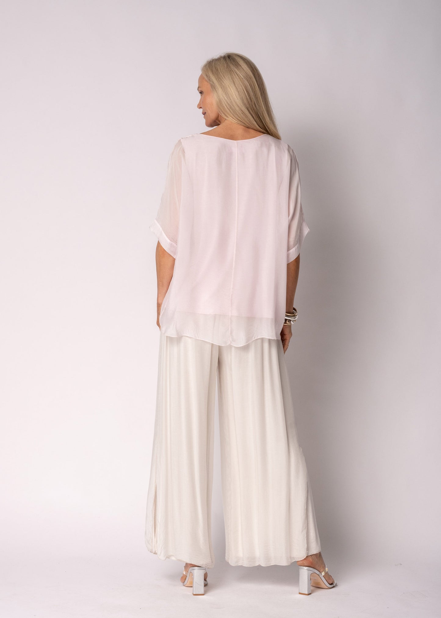 Gia Silk Pants in Latte