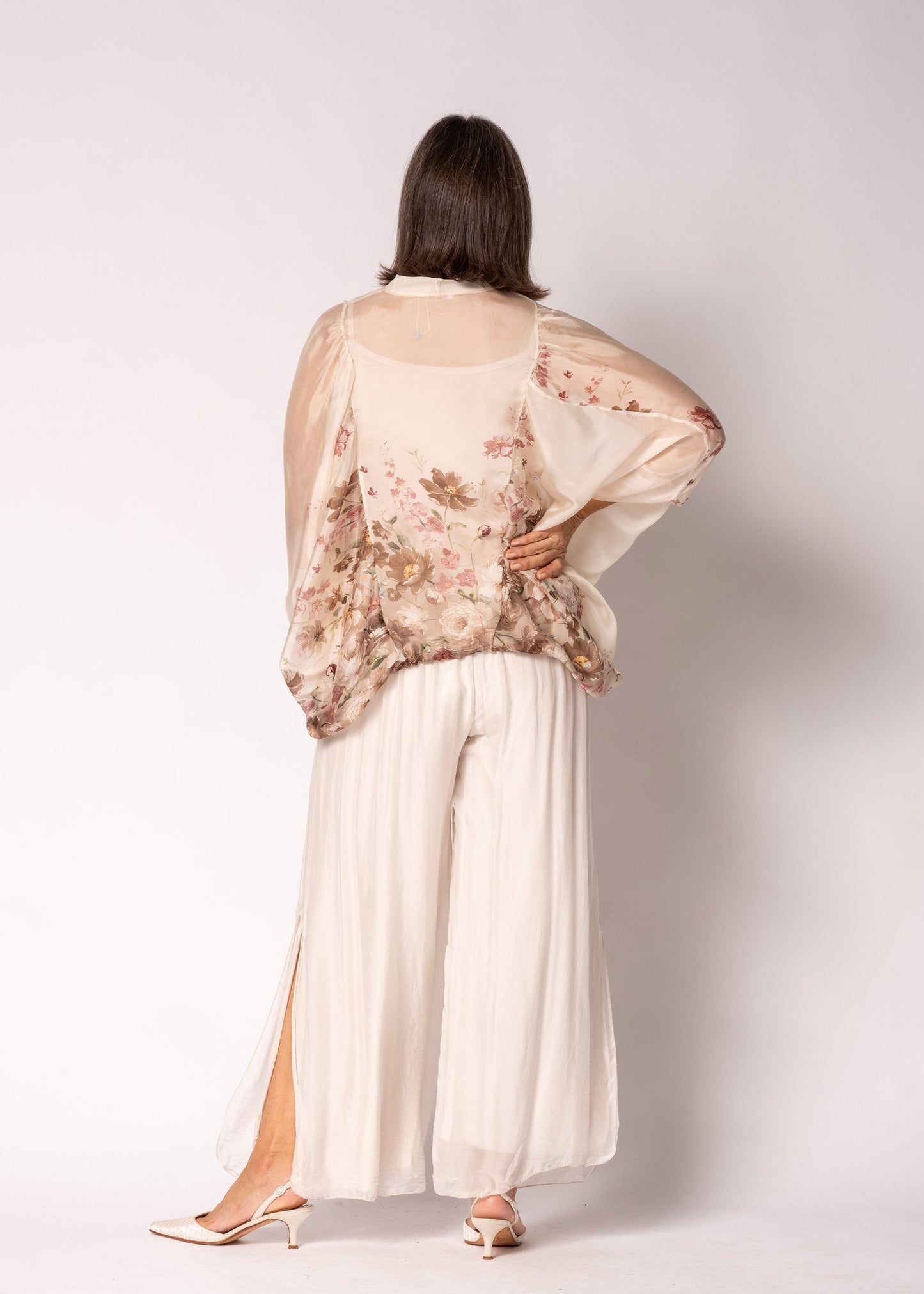 Arlet Silk Top in Latte