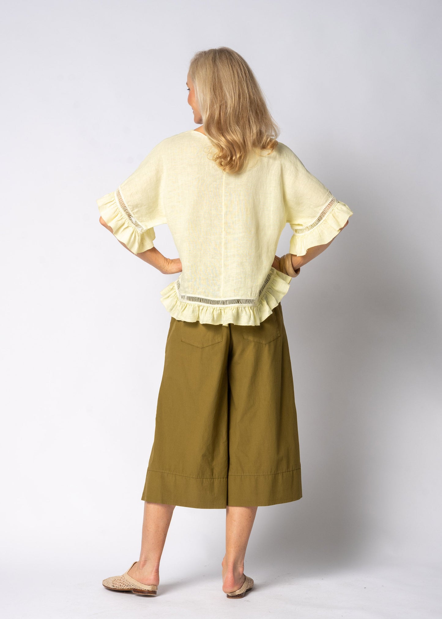 Malika Pants in Green Olive