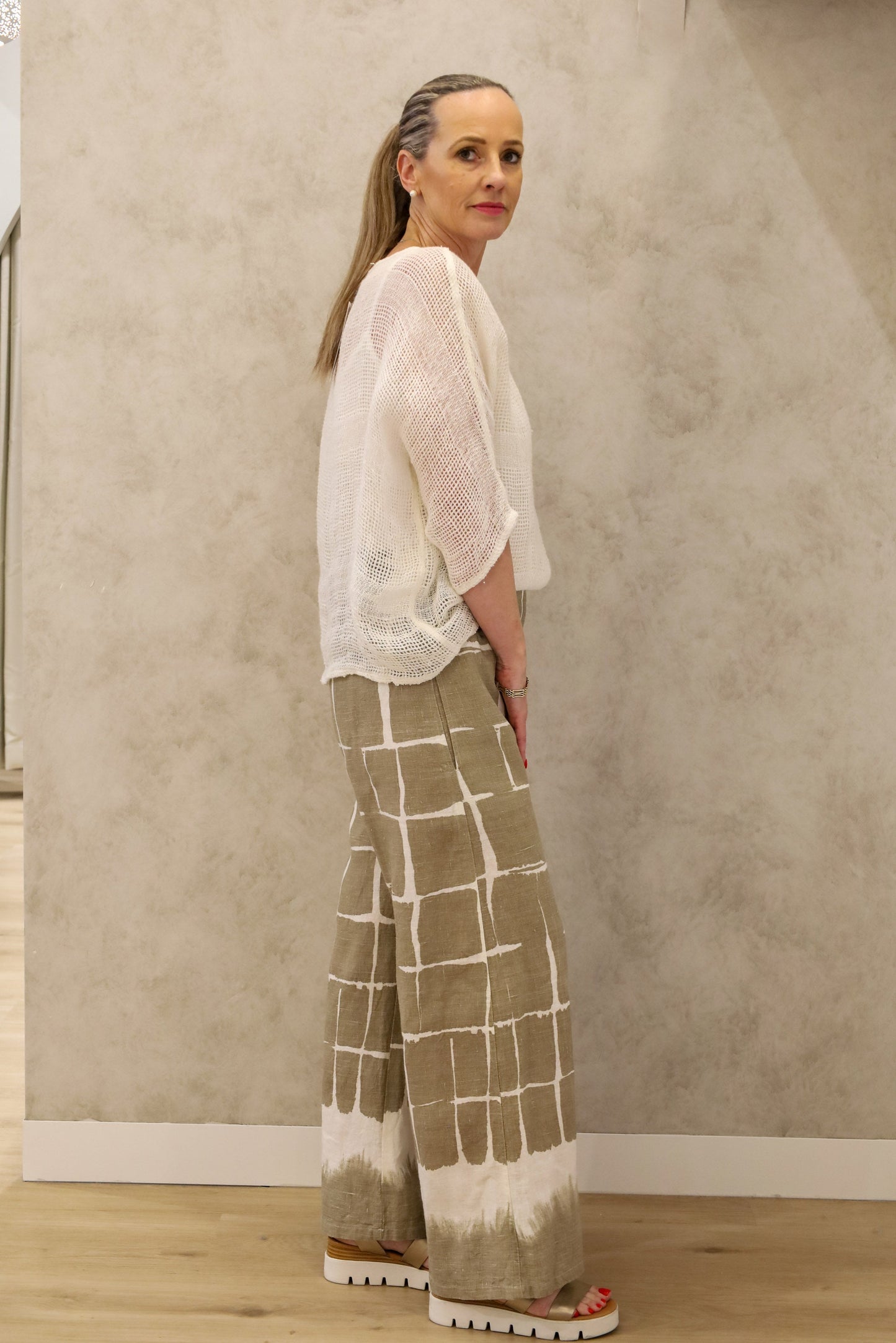 Rayna Linen Pant in Mocha