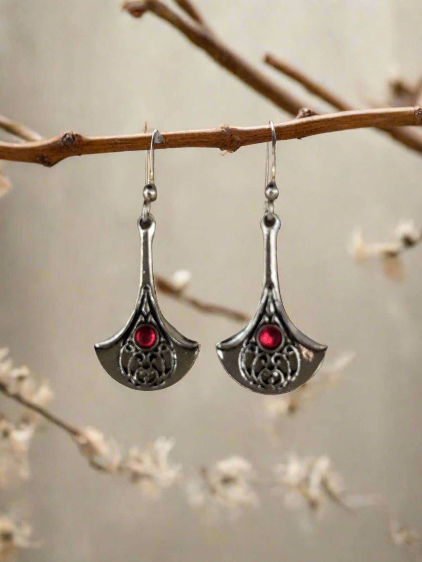 Drop Earrings with Red Accent - Cheeky Goddess