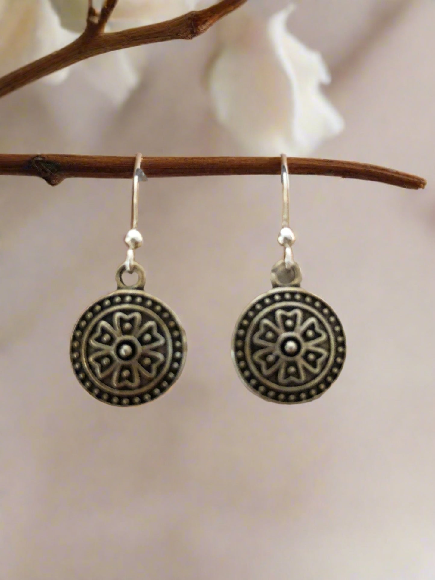 Flower Disc Earrings - Cheeky Goddess