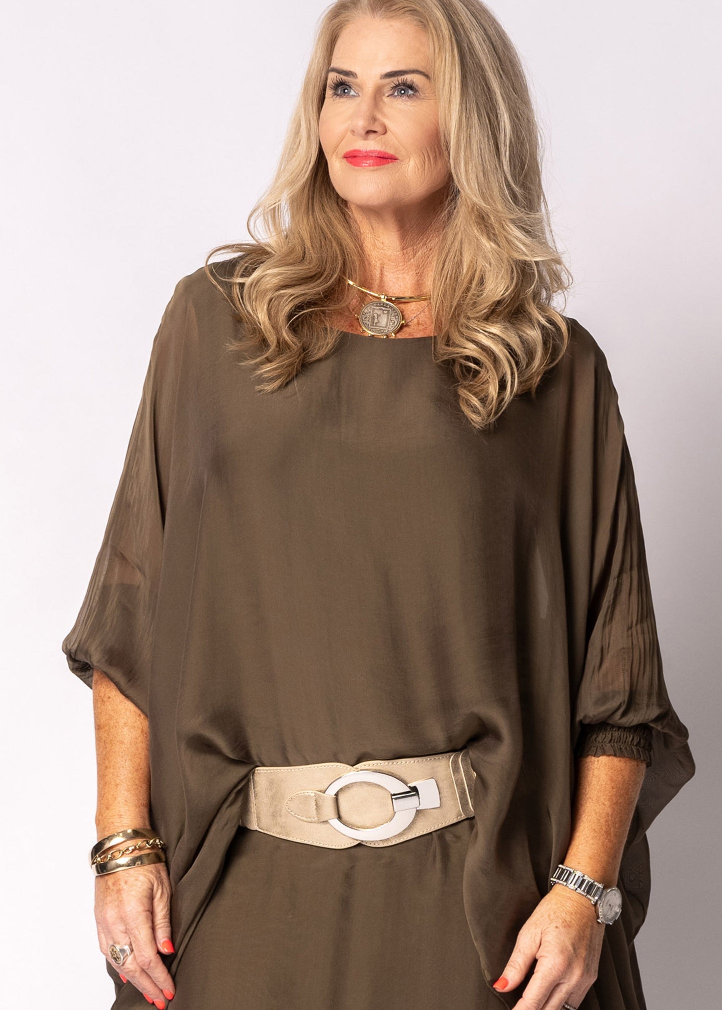 Isabetta Top in Moss Green