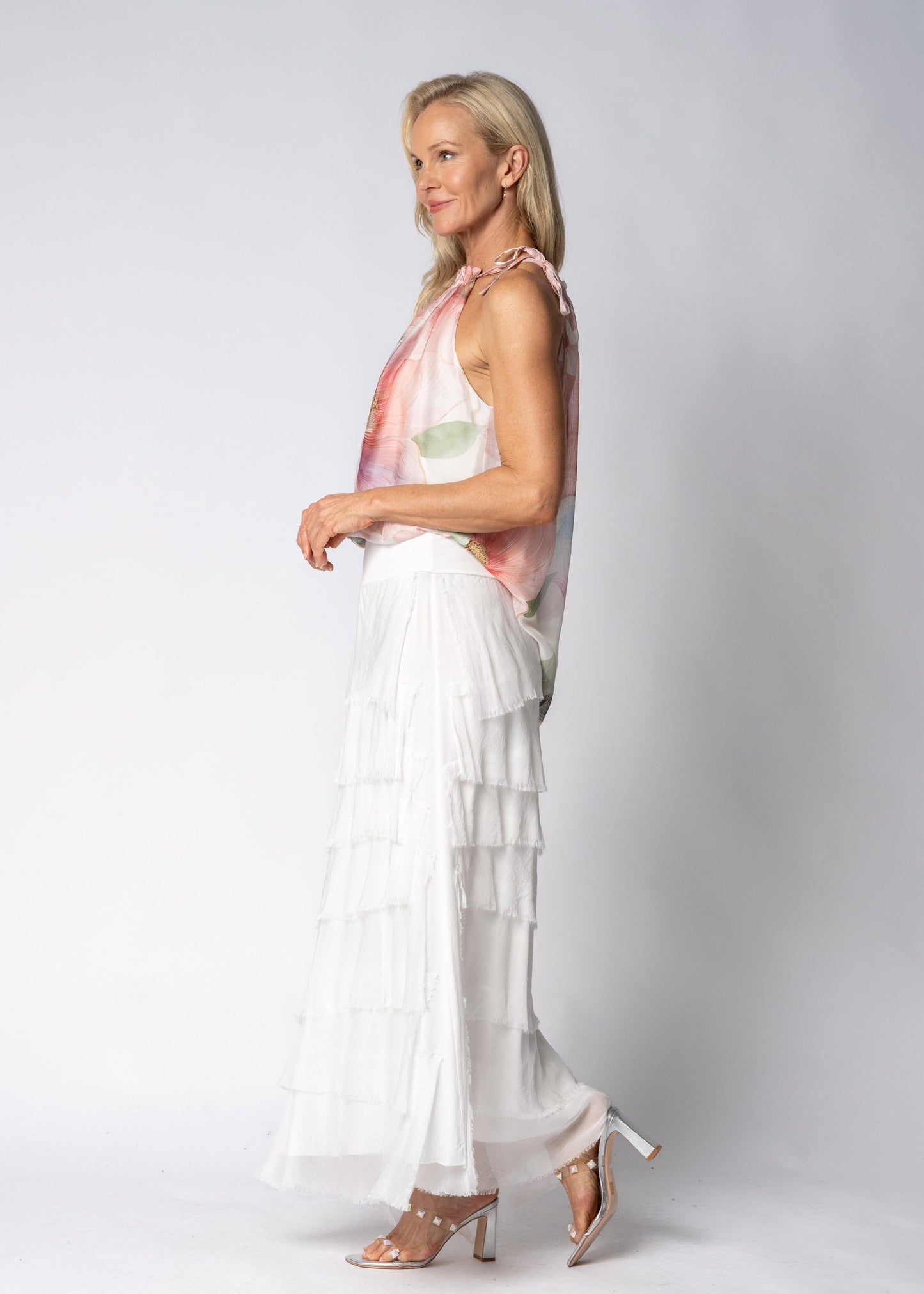 Aderra Silk Top in Modena Pink