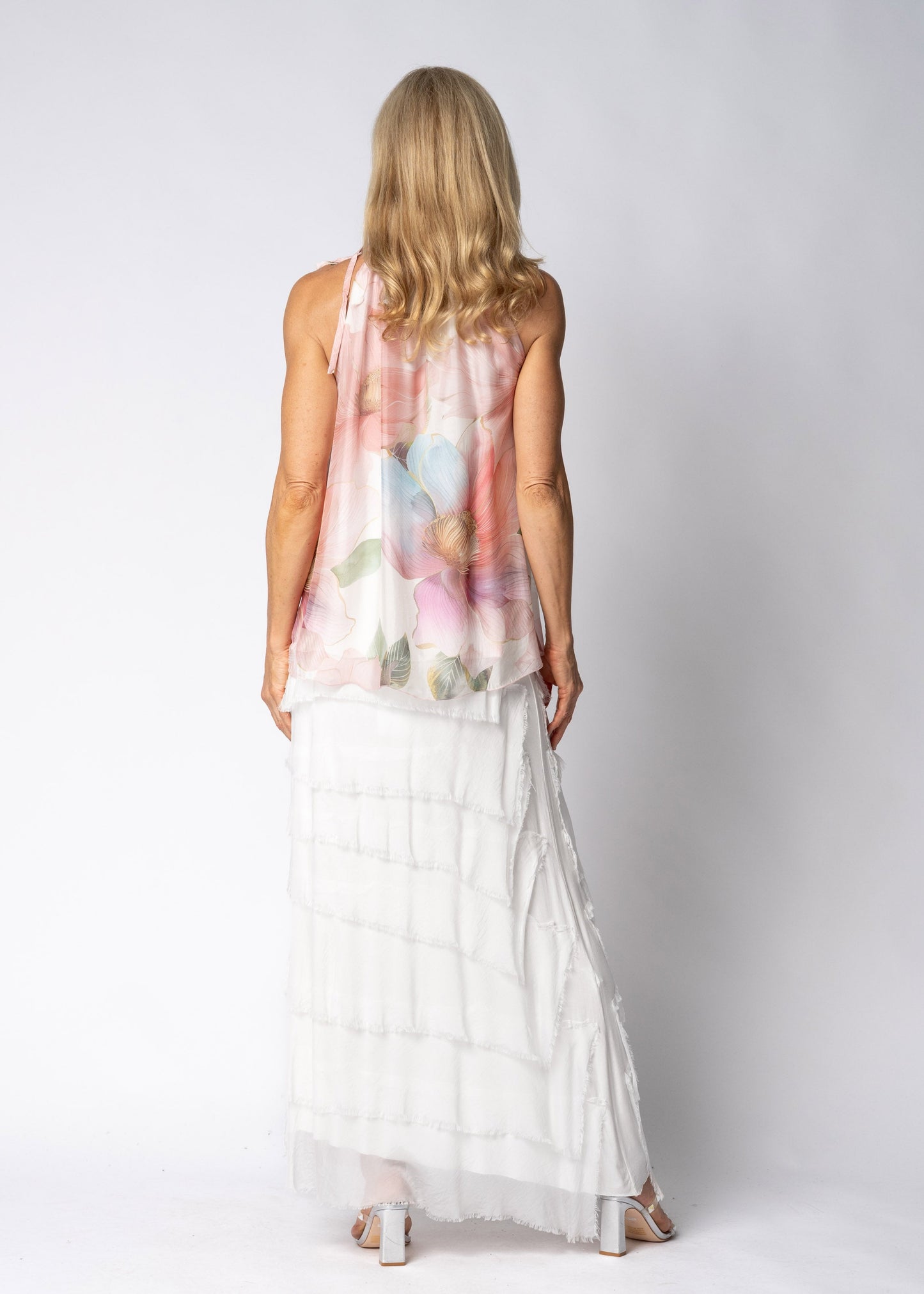 Aderra Silk Top in Modena Pink