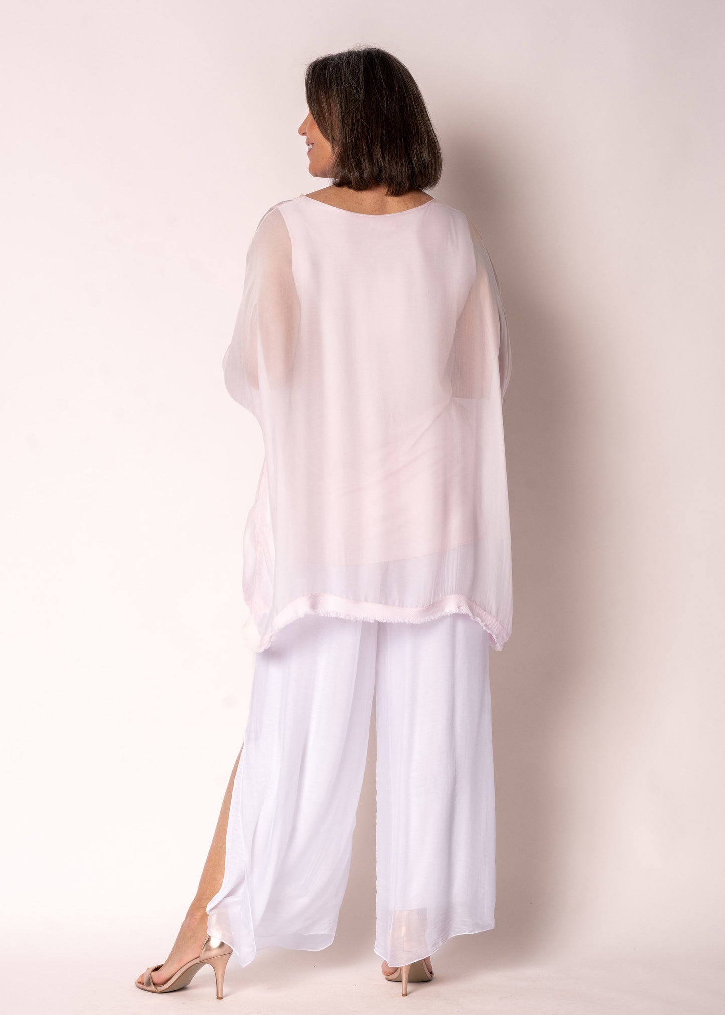 Amulet Silk Top in Modena Pink
