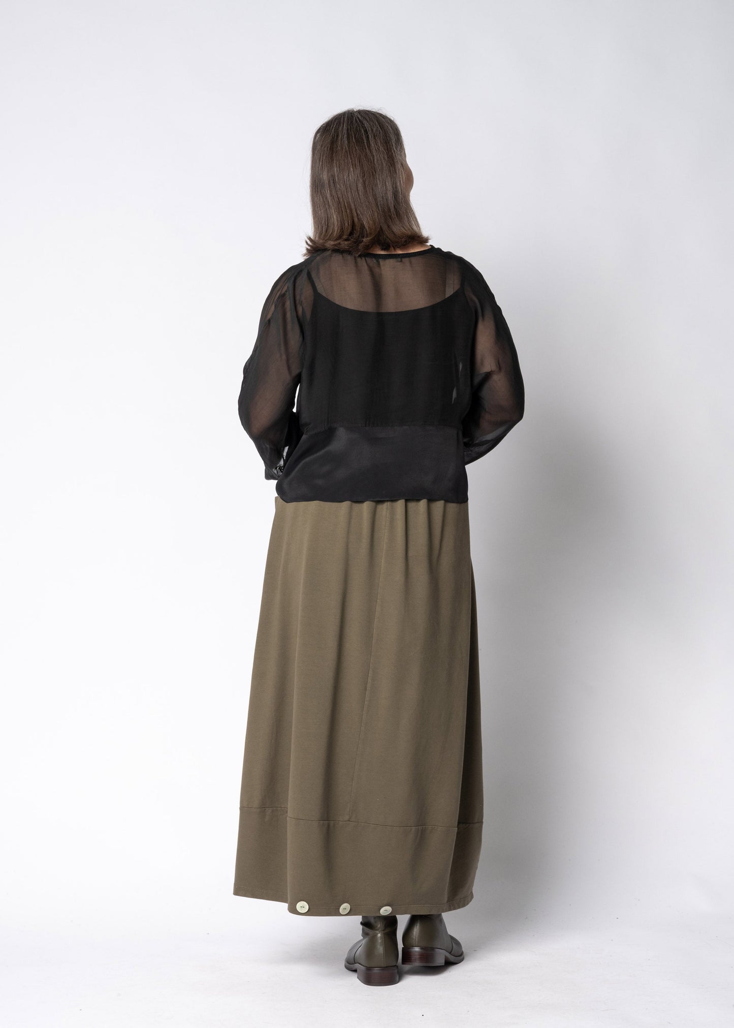Evora Silk Top in Onyx