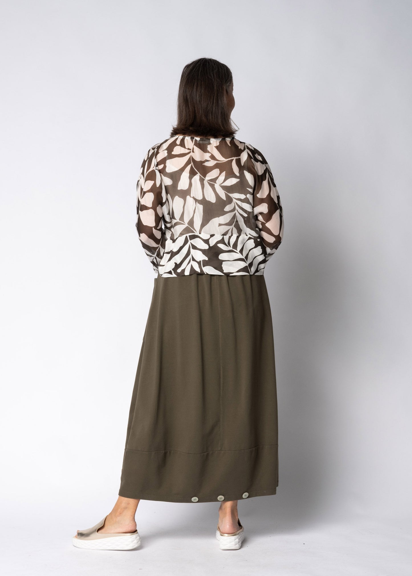 Juniper Silk Top in Moss Green