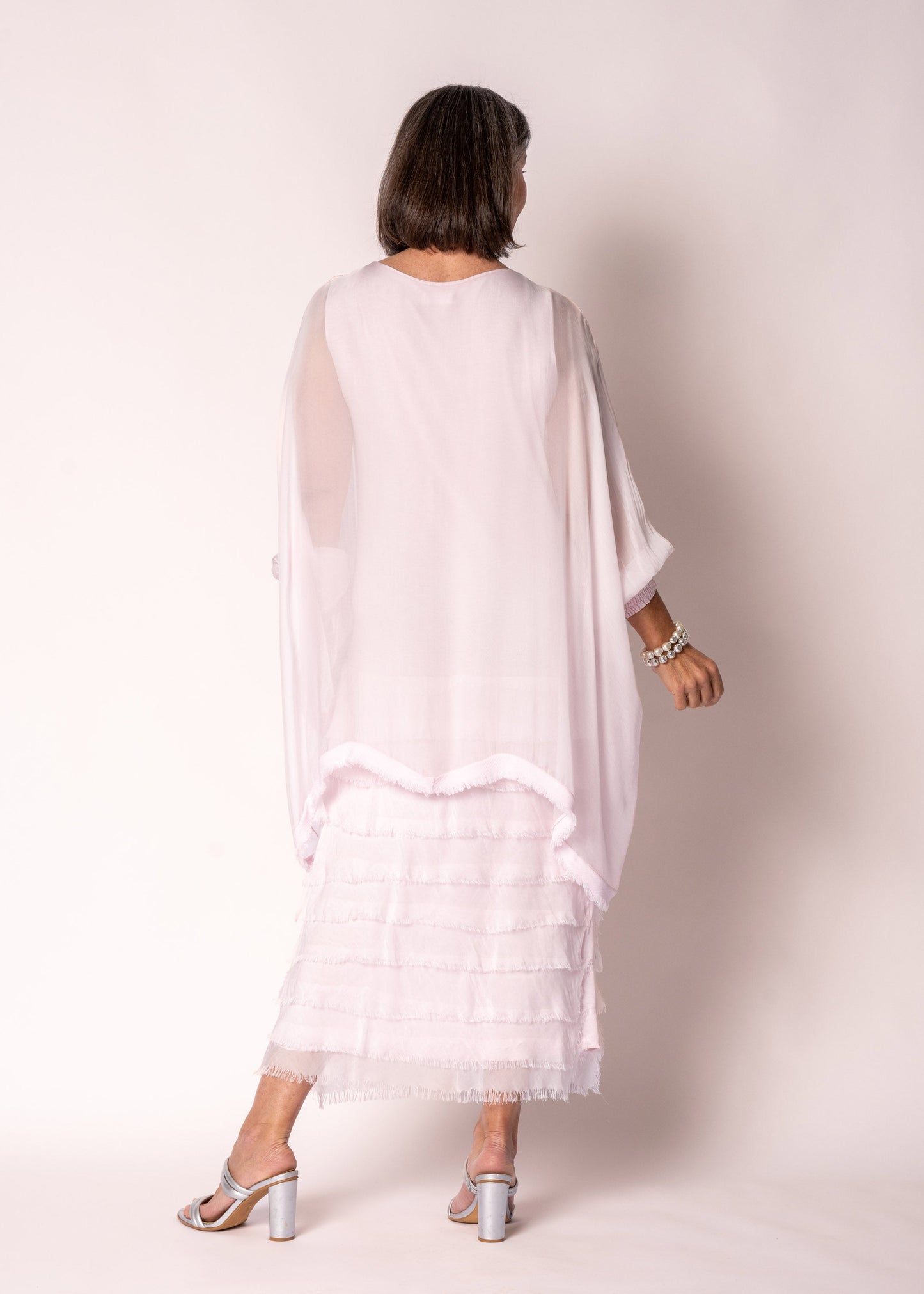 Netty Silk Dress in Modena Pink