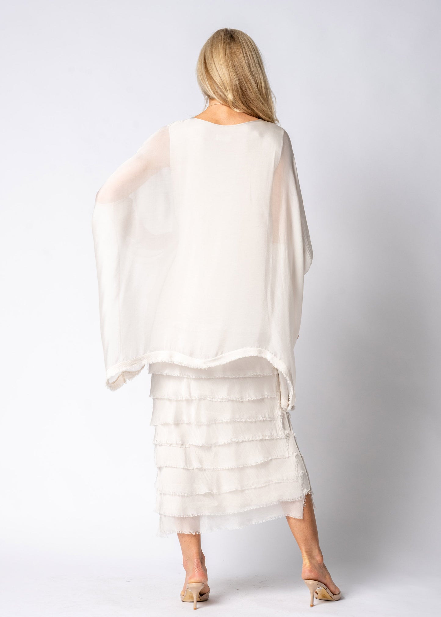 Candie Silk Dress in Latte