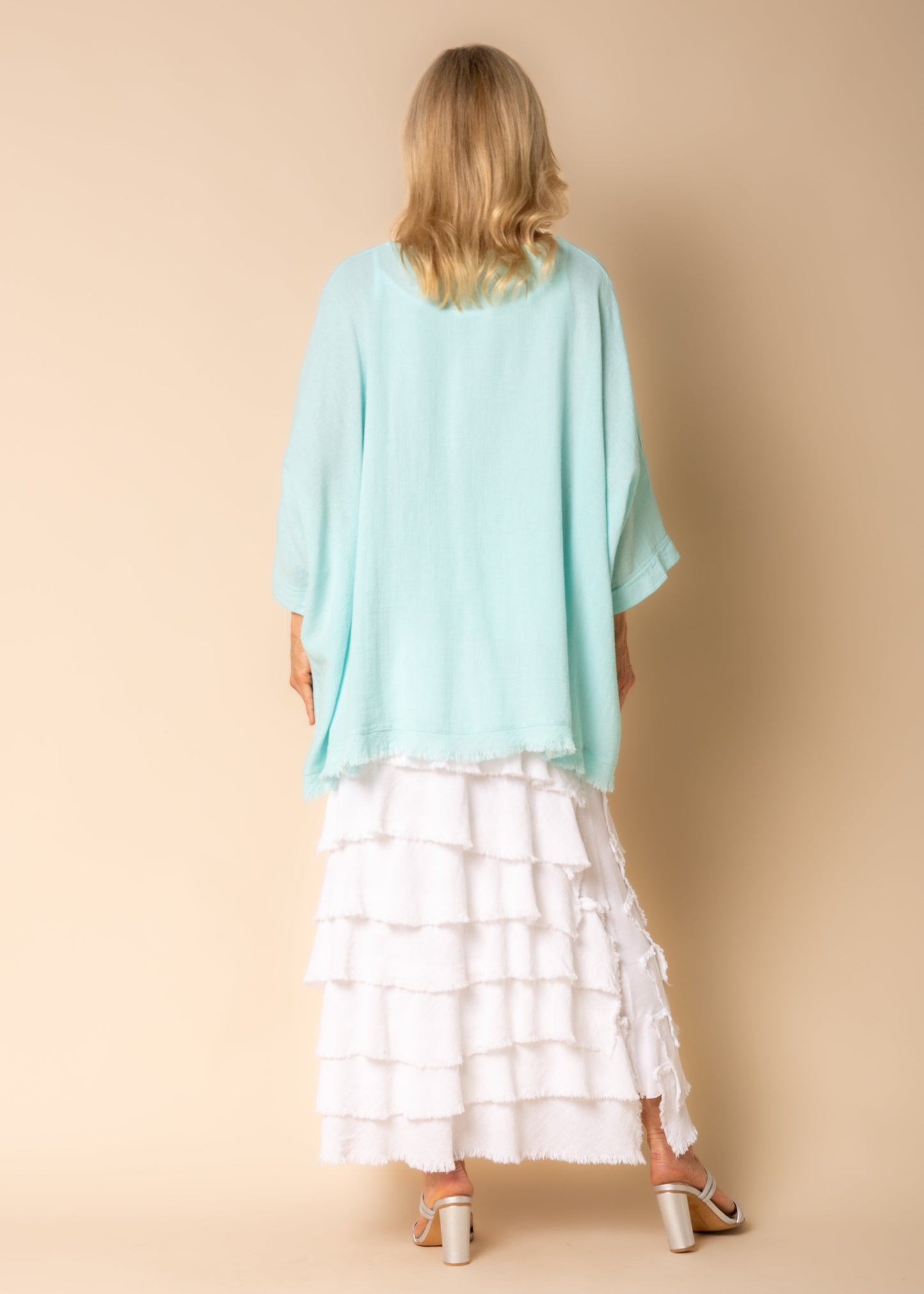Julie Linen Skirt in White