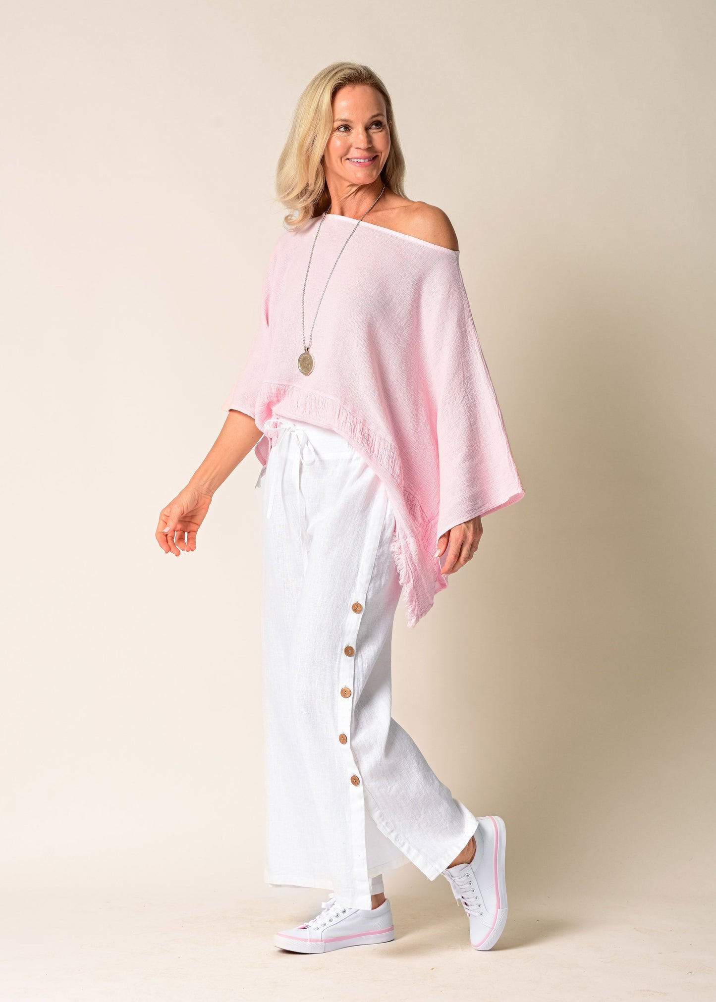 Mileta Linen Pant in Winter White