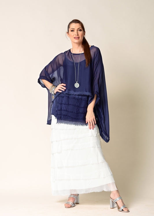 Fifi Silk Skirt in Cream