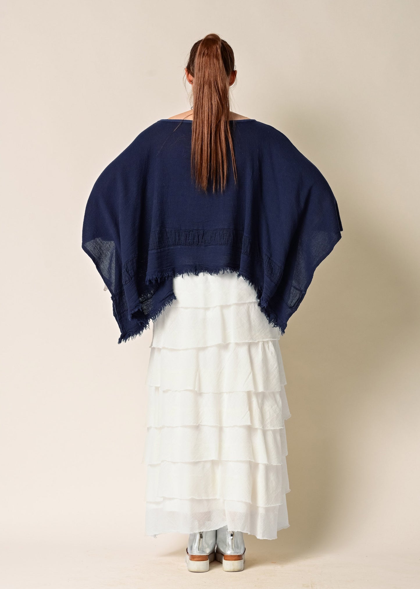 Calista Cotton Skirt in Winter White
