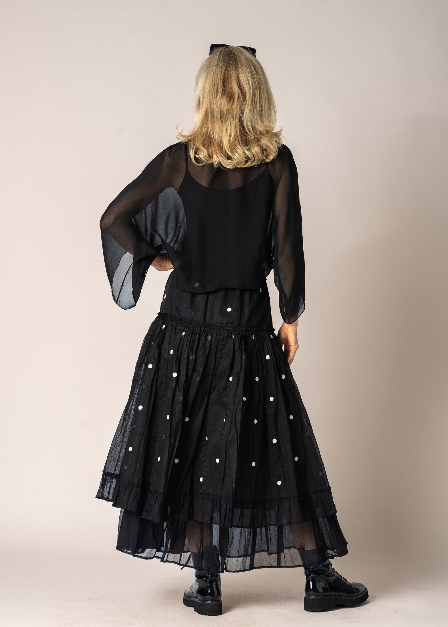 Kaidi Silk Top in Onyx