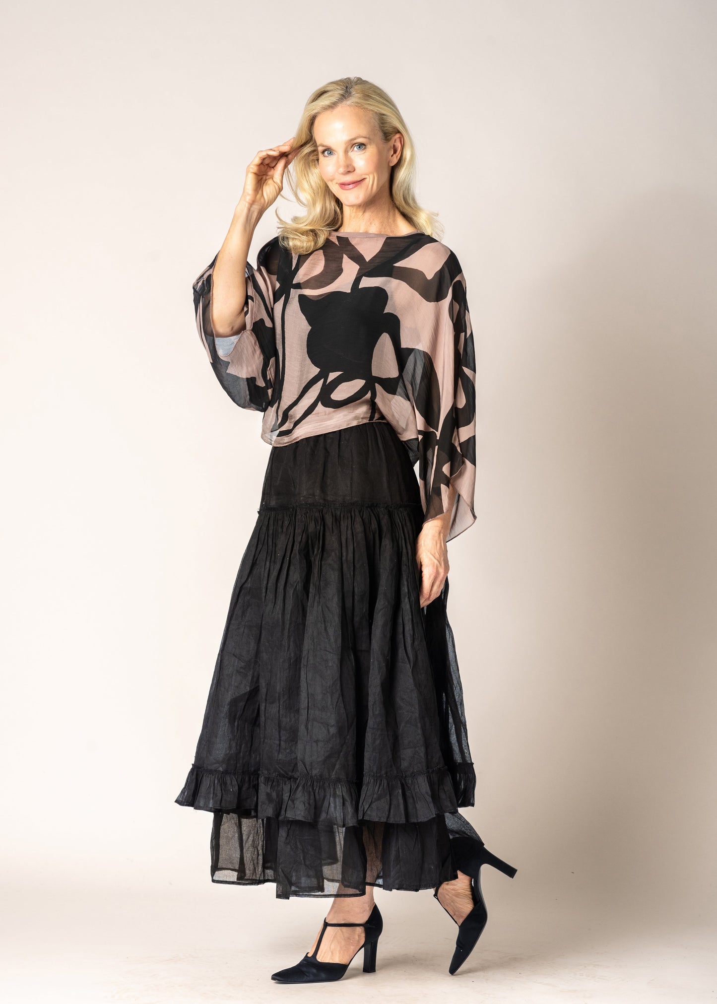 Amery Silk Top in Milk Chocolate