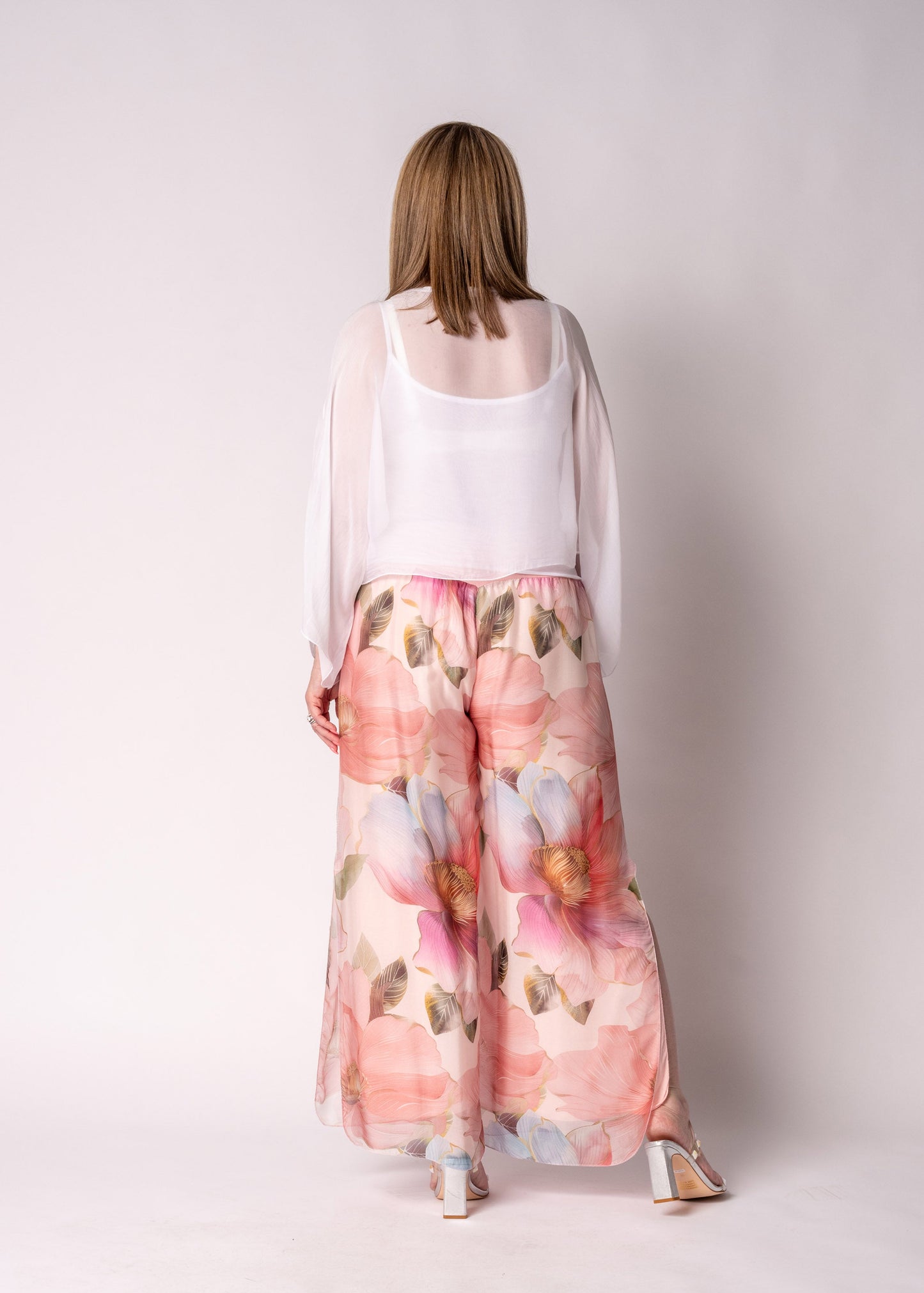 Honor Silk Pants in Blush