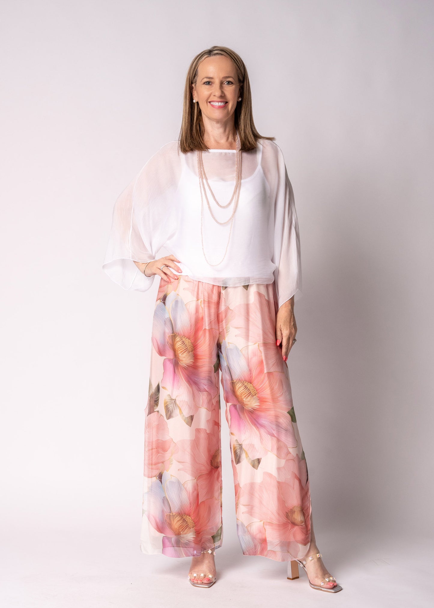 Kaidi Silk Top in White