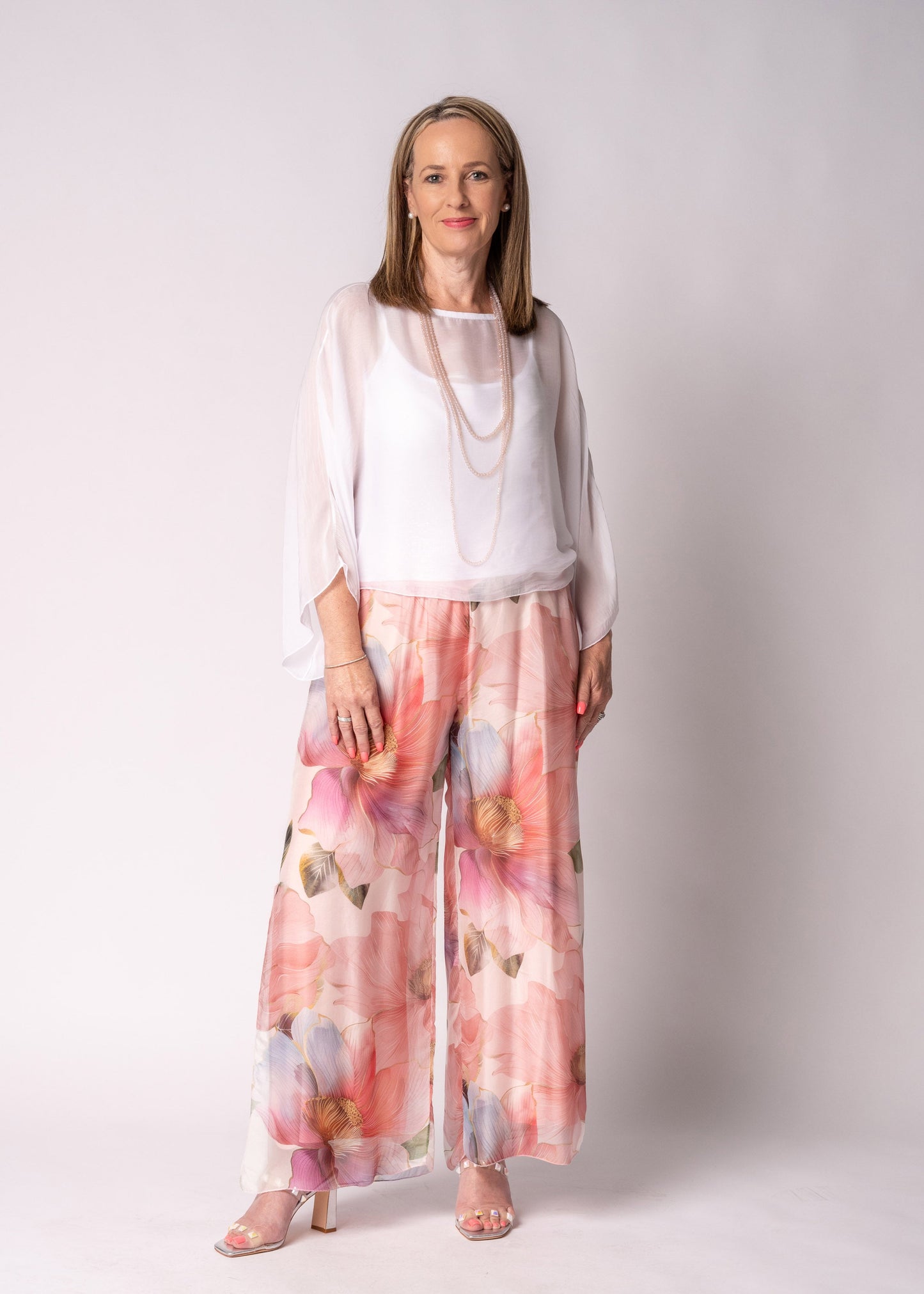 Kaidi Silk Top in White