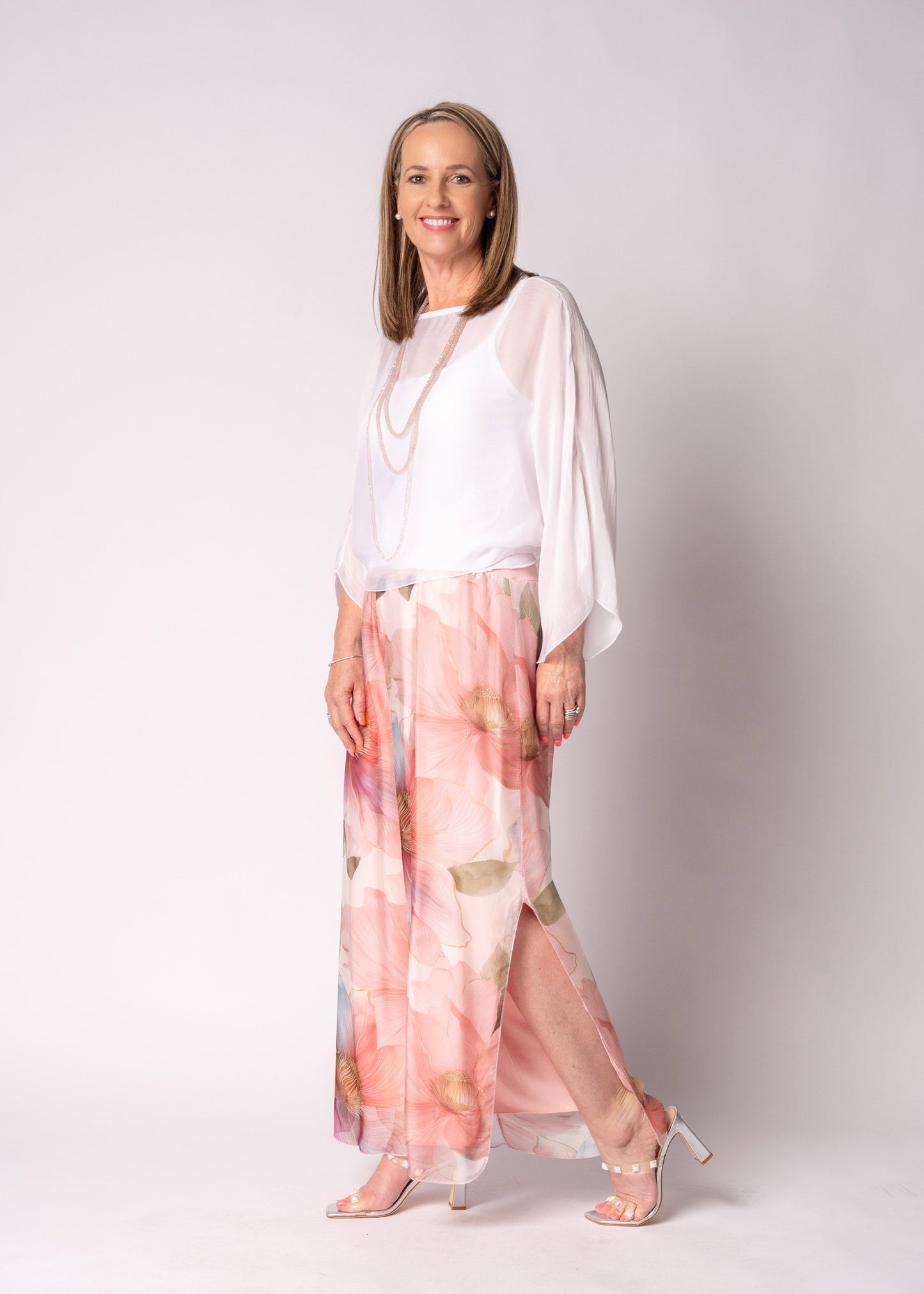 Honor Silk Pants in Blush
