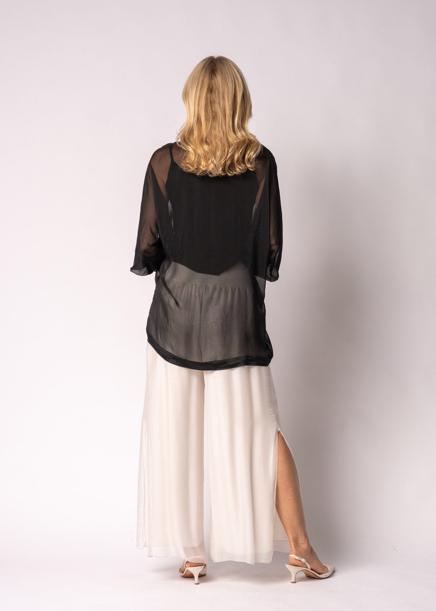 Maribella Silk Top in Onyx