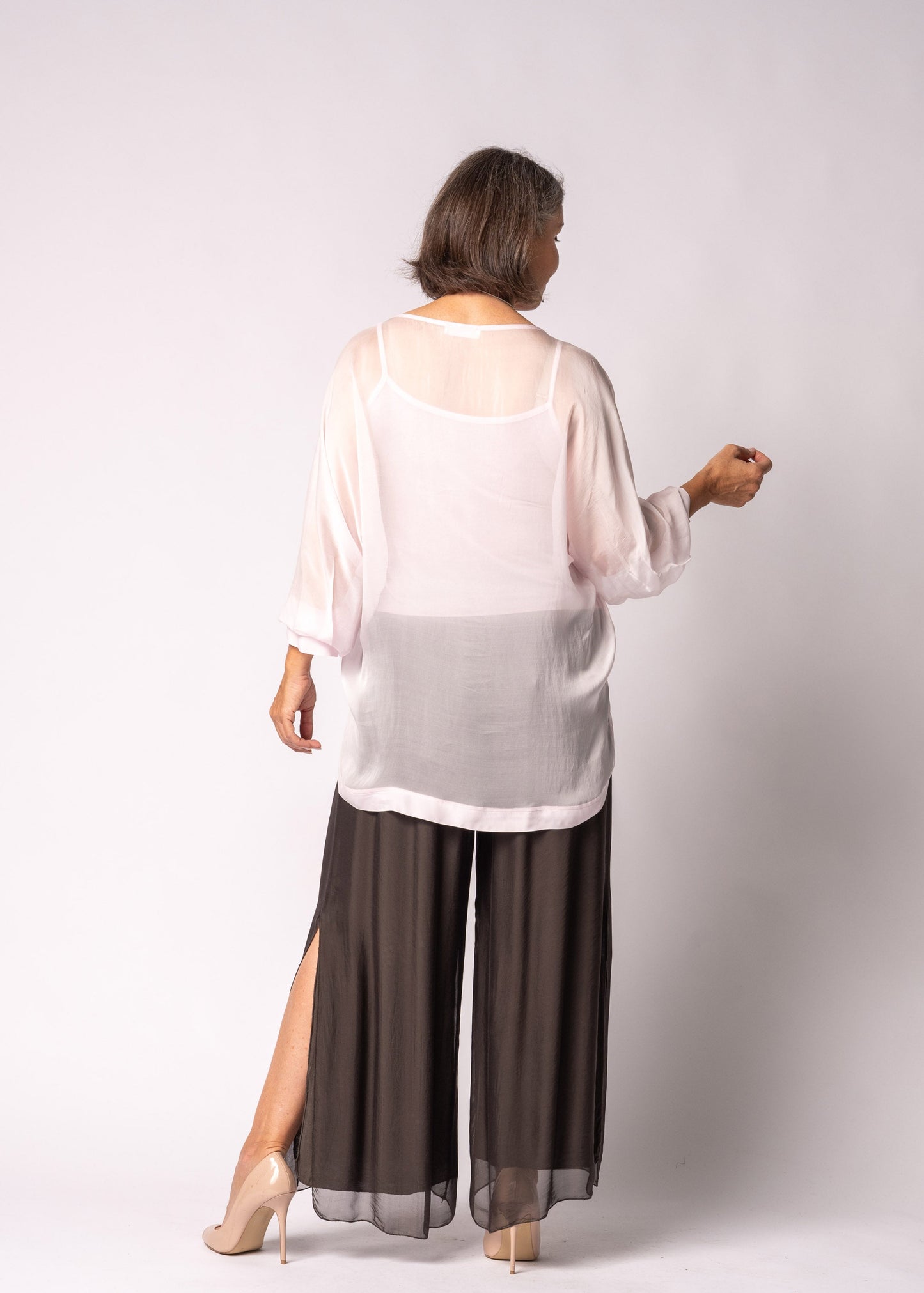Maribella Silk Top in Modena Pink