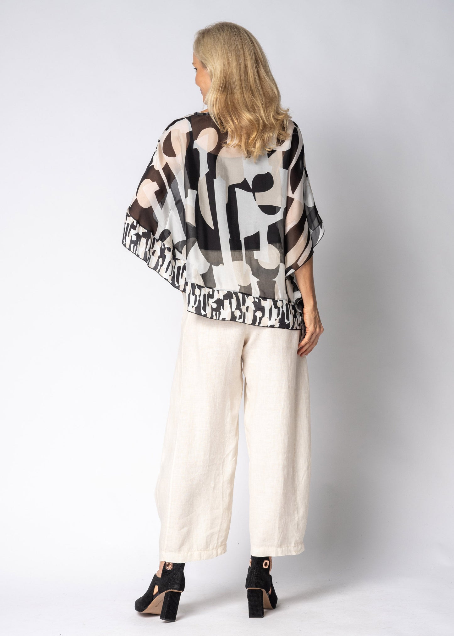 Lyris Silk Top in Onyx