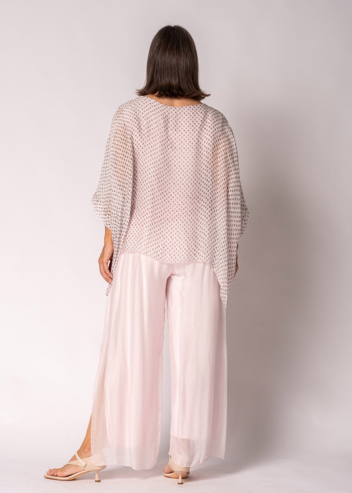 Amelina Silk Top in Modena Pink