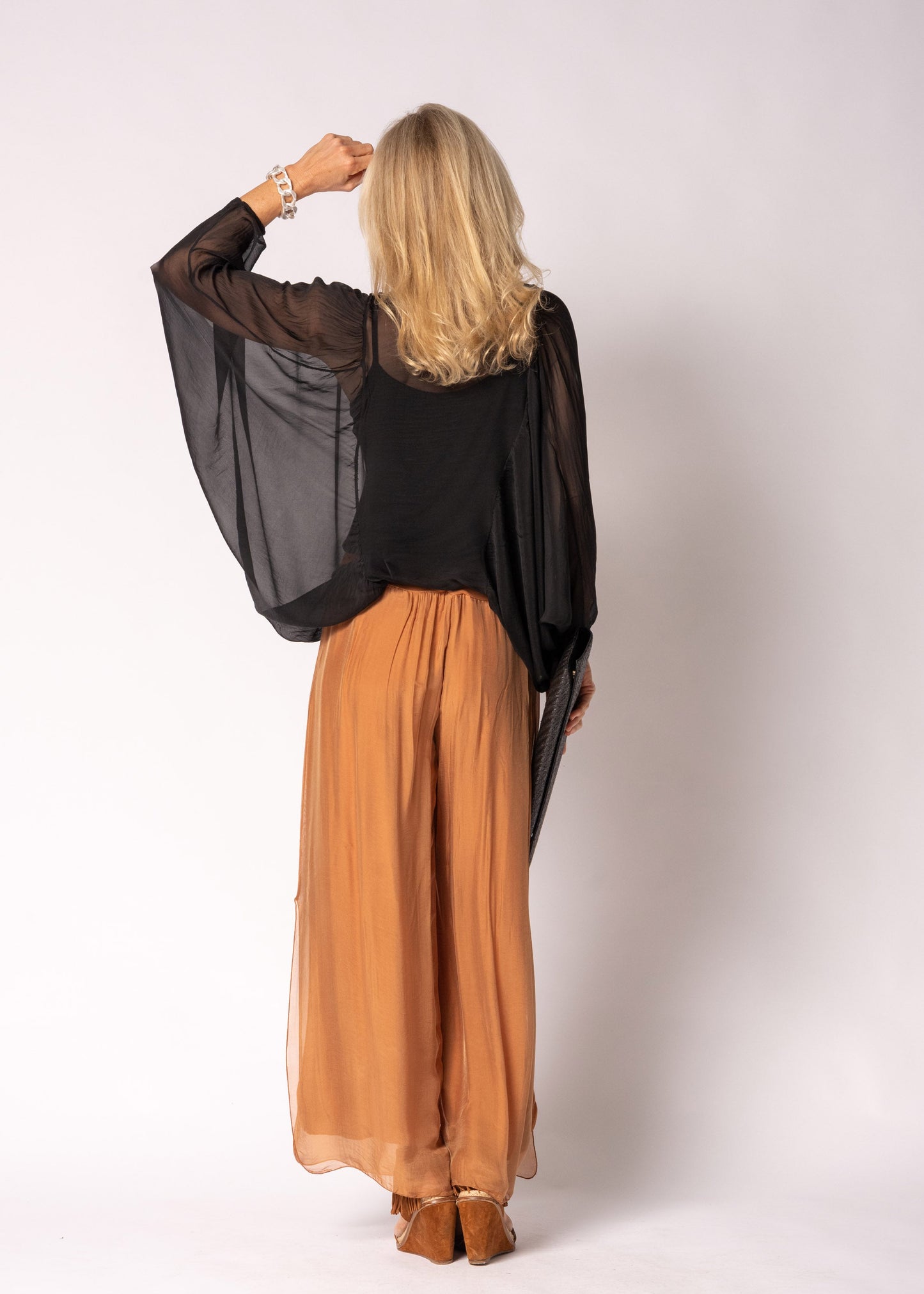 Arlet Silk Top in Onyx