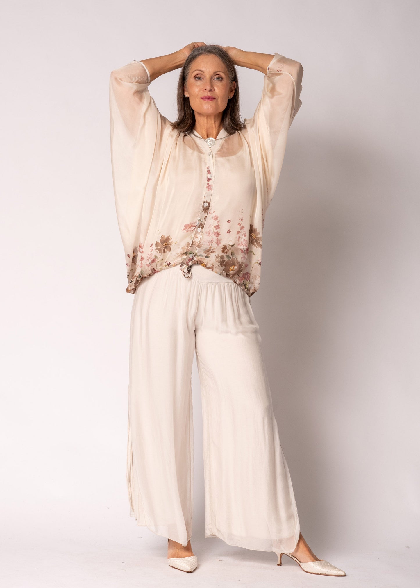 Arlet Silk Top in Latte