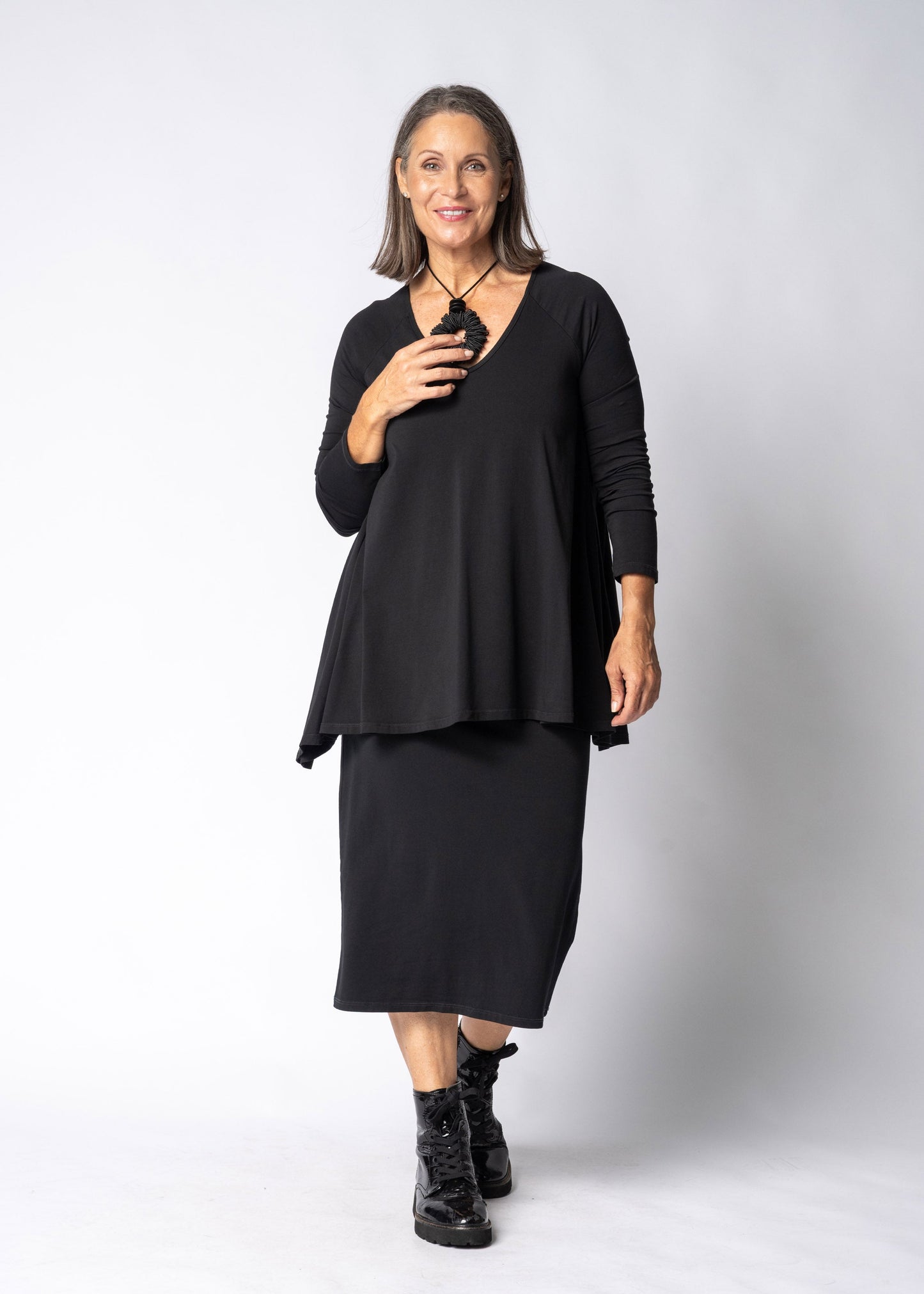 Emerie Dress  in Onyx