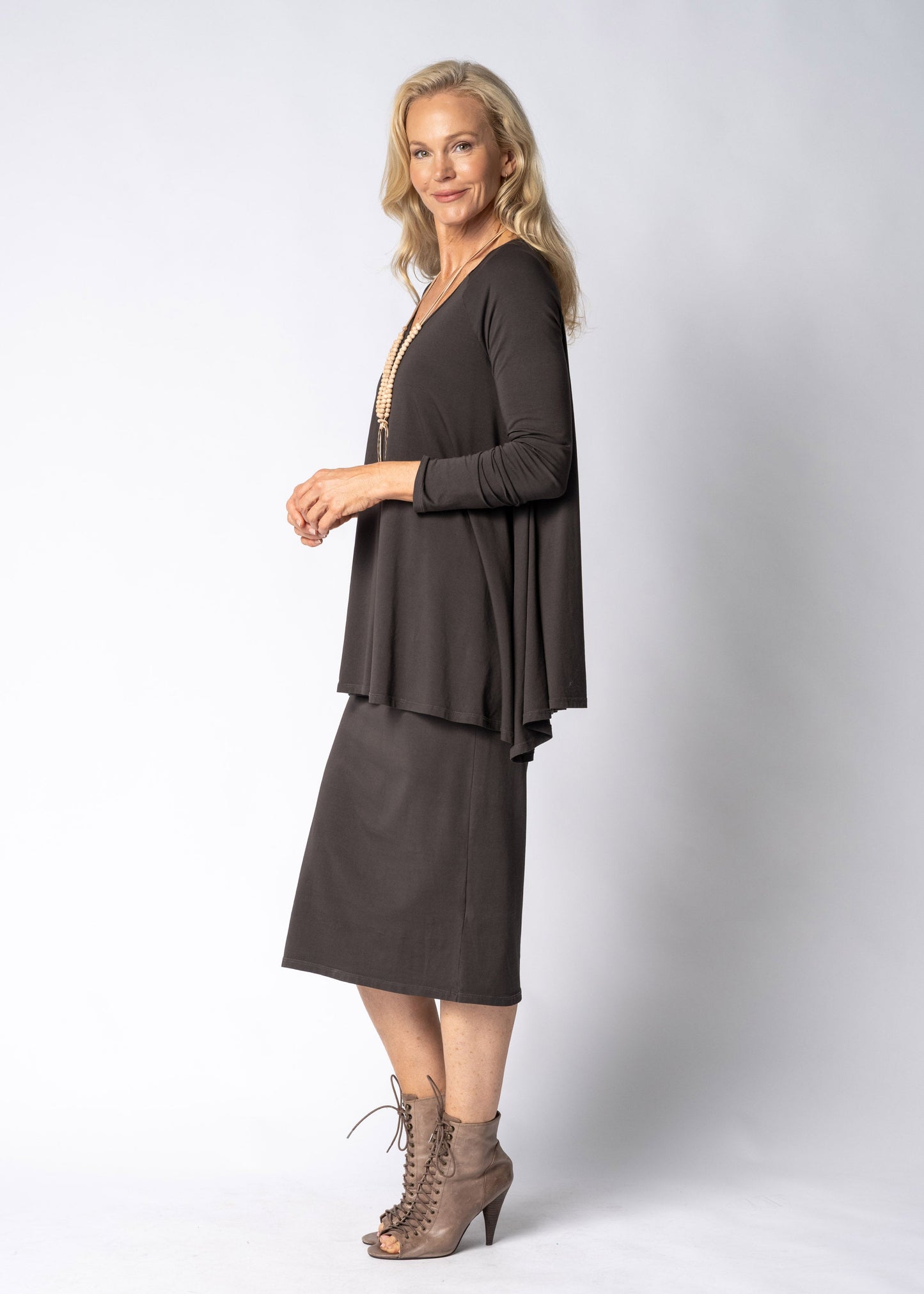 Emerie Dress in Chocolate Truffle