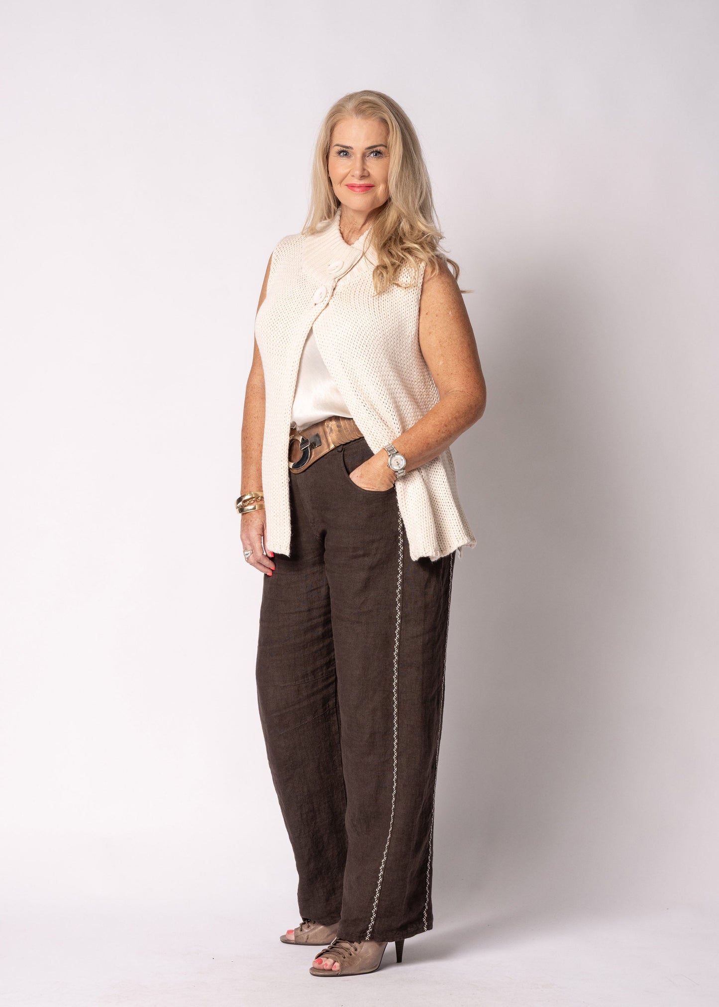 Cassara Knit Top in Cream