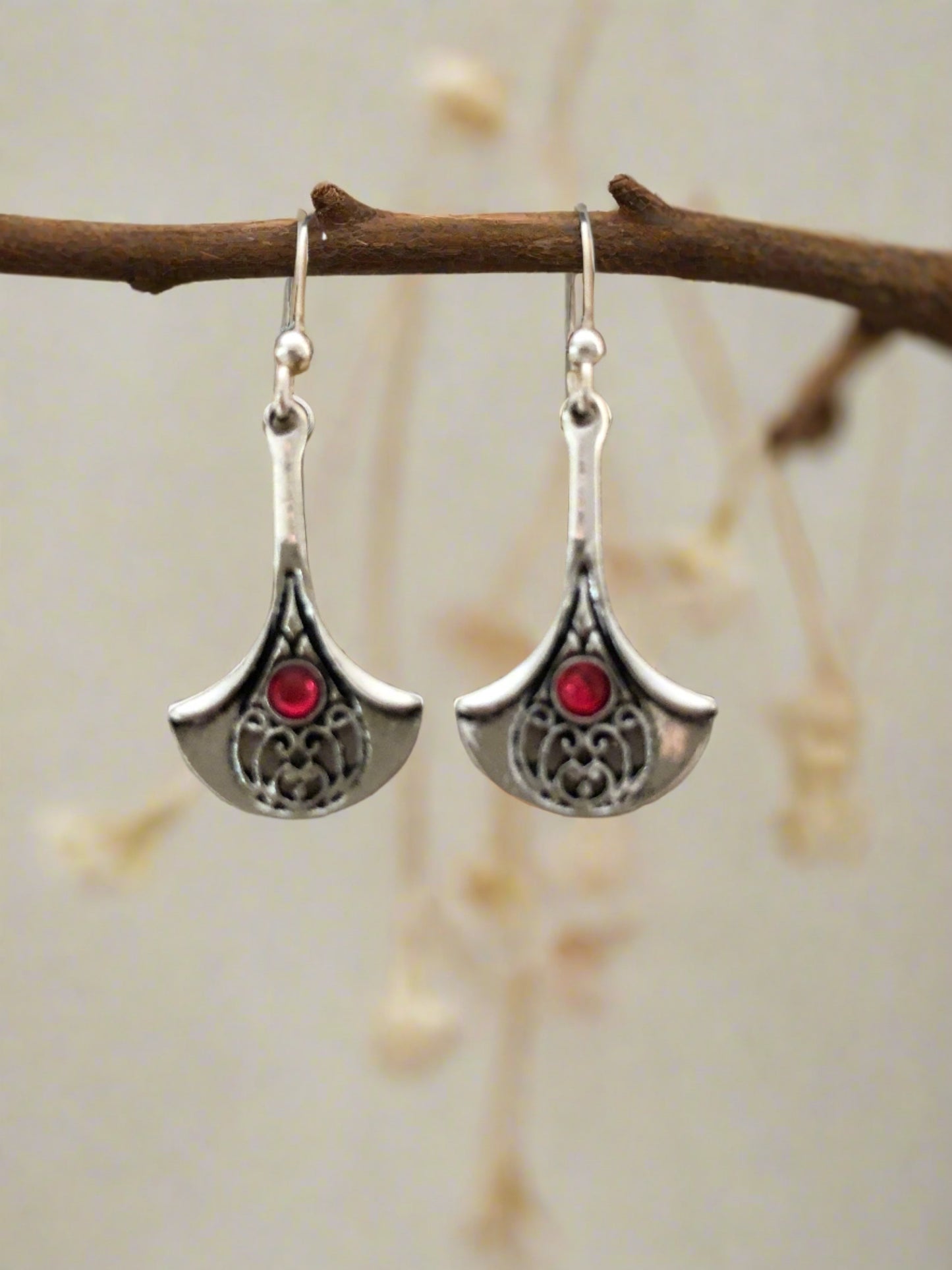 Drop Earrings with Red Accent - Cheeky Goddess