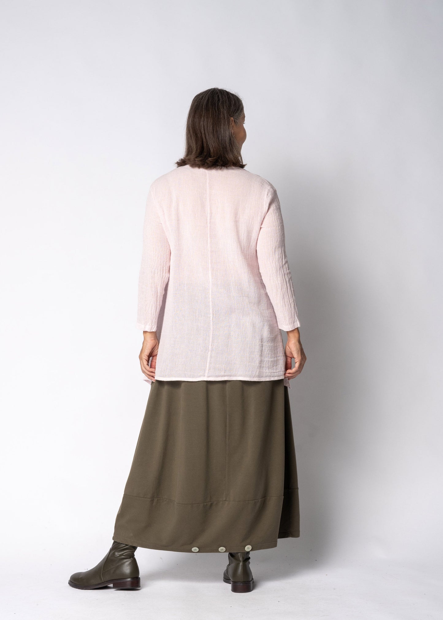Marenna Linen Top in Modena Pink