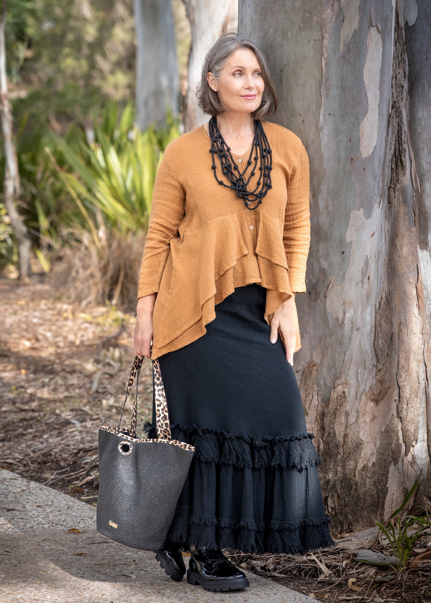 Marenna Linen Top in Sahara Sand
