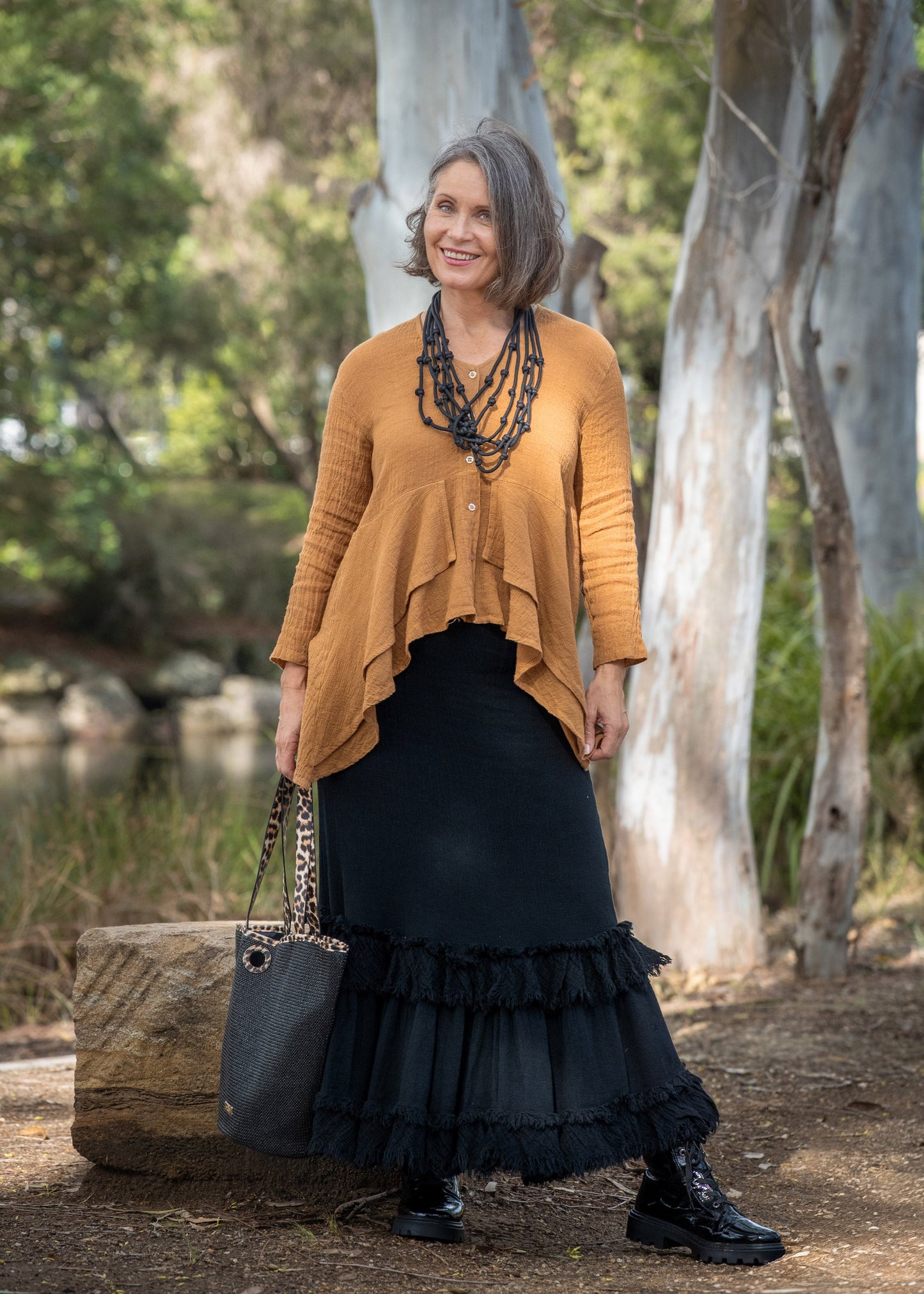 Marenna Linen Top in Sahara Sand