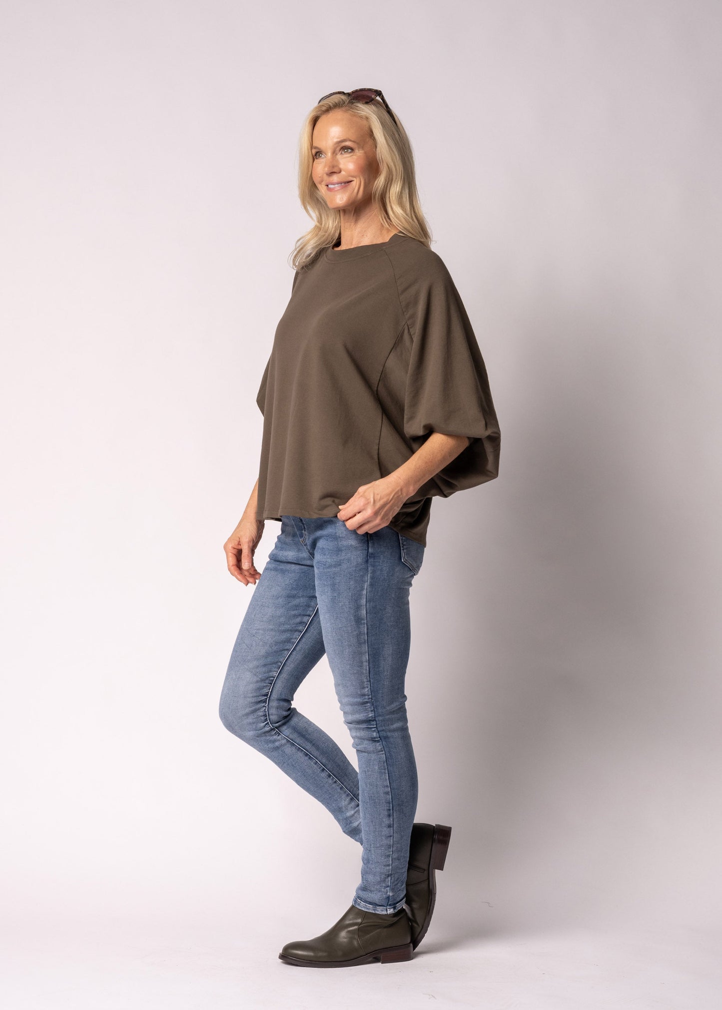 Meliora Top in Moss Green