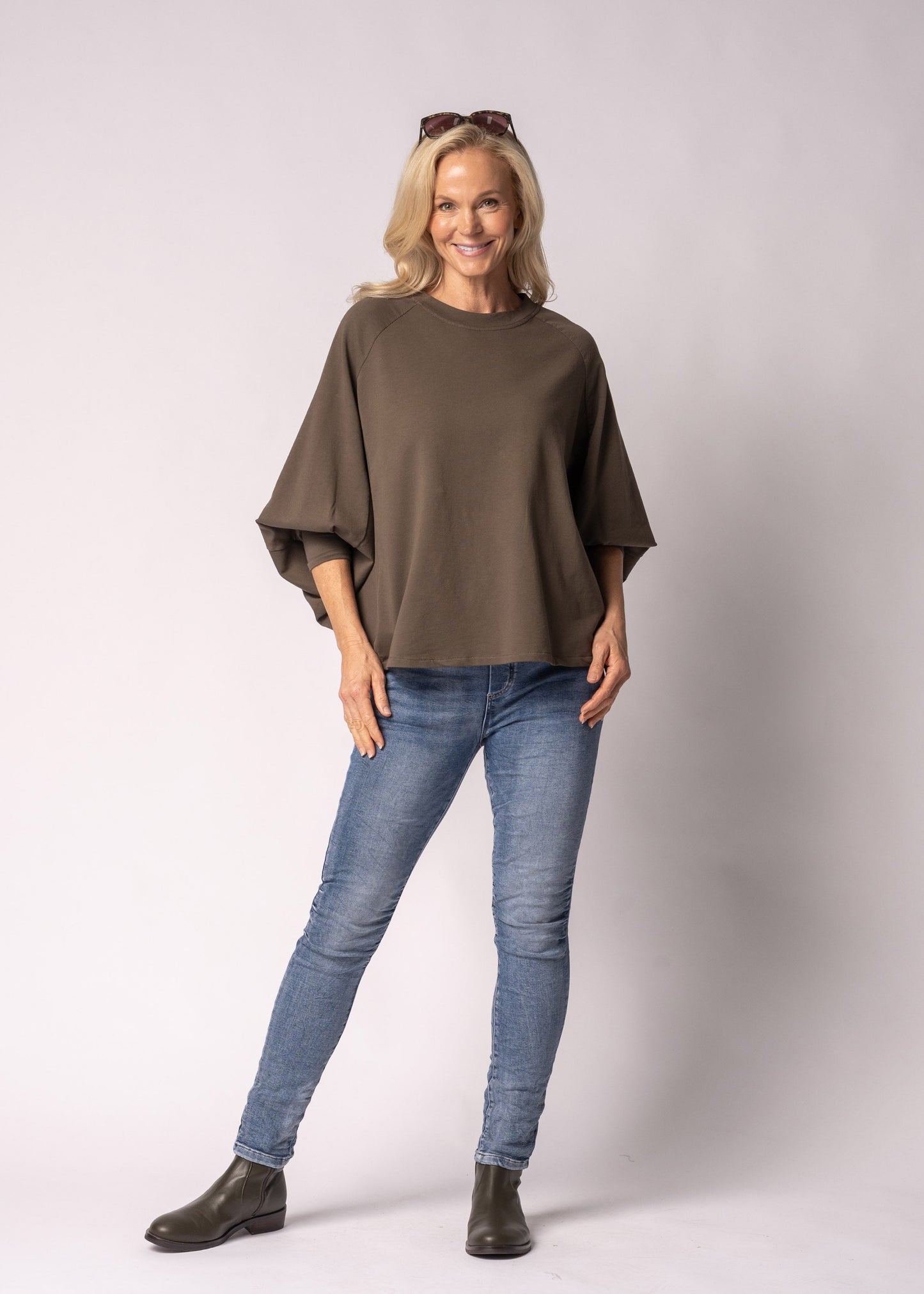 Meliora Top in Moss Green
