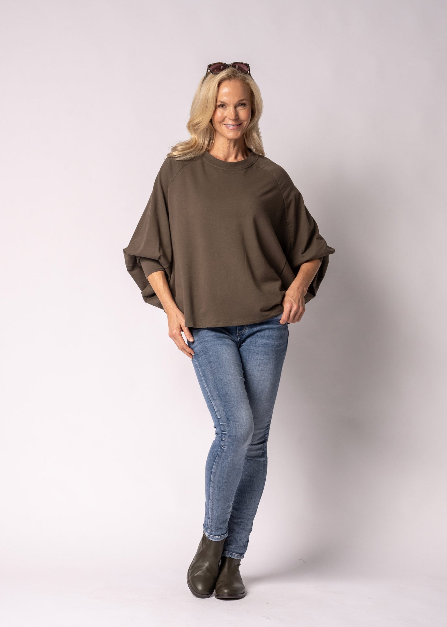 Meliora Top in Moss Green