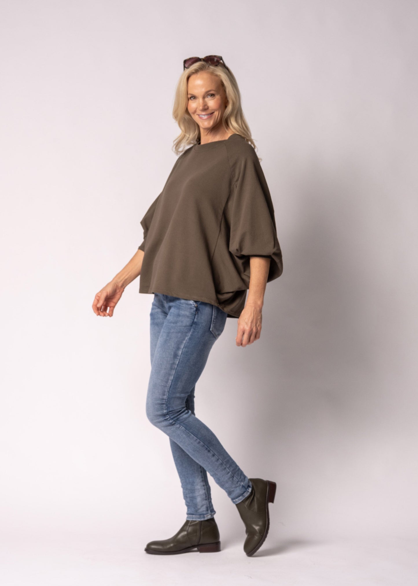 Meliora Top in Moss Green
