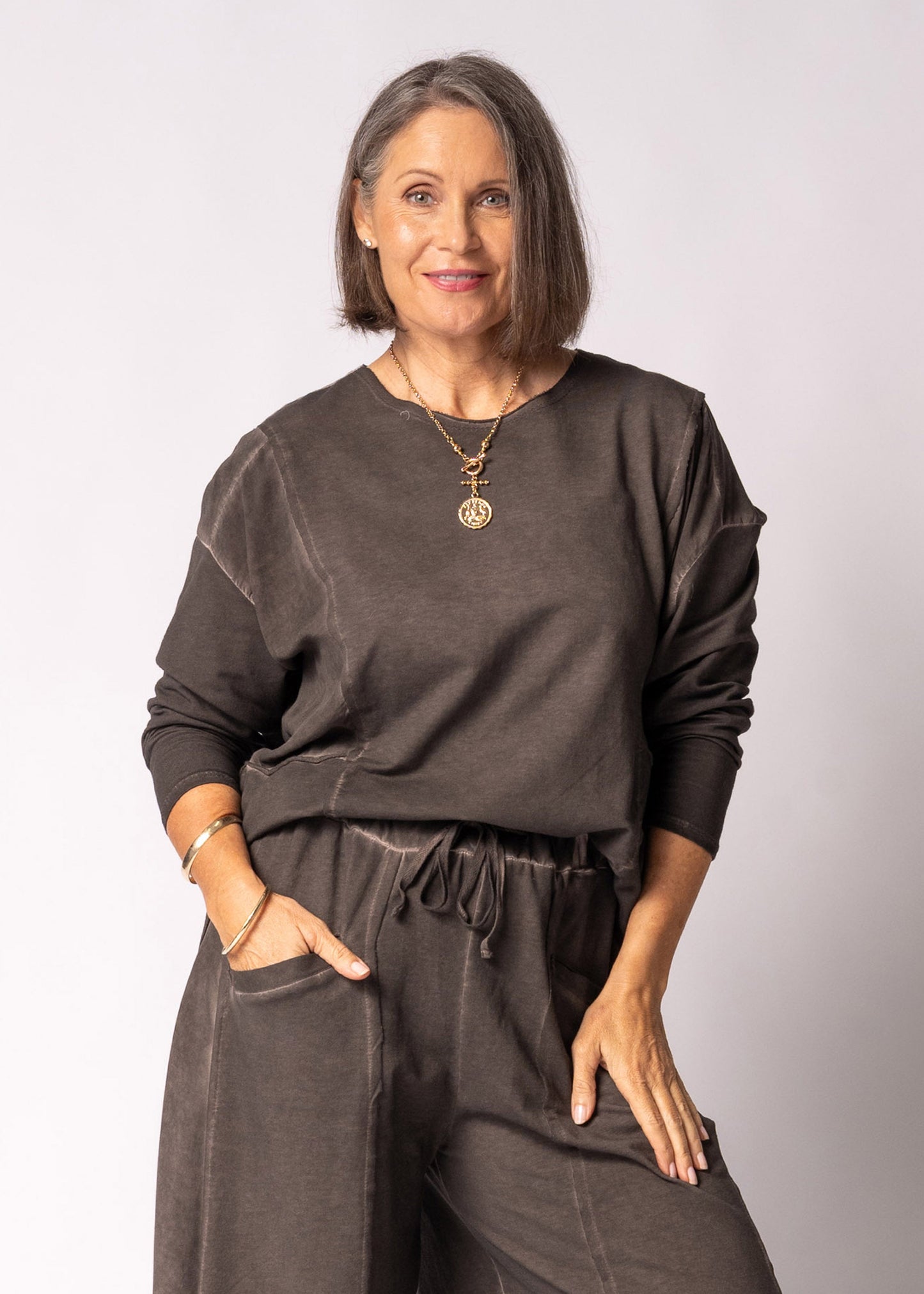 Verona Top in Chocolate Truffle