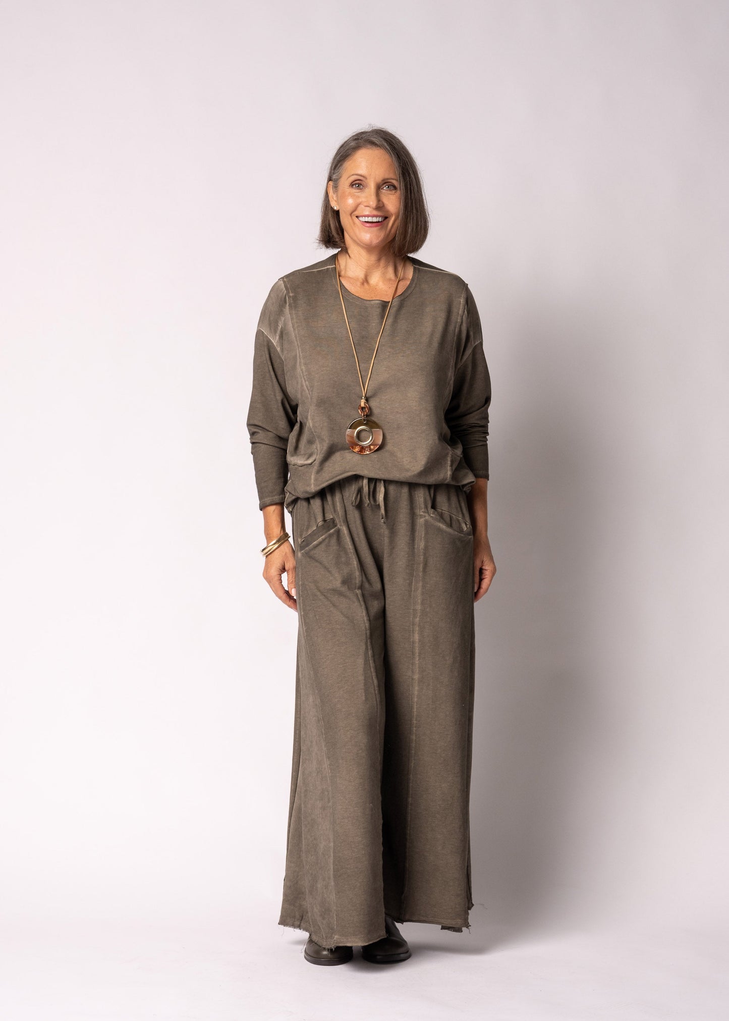 Verona Top in Moss Green