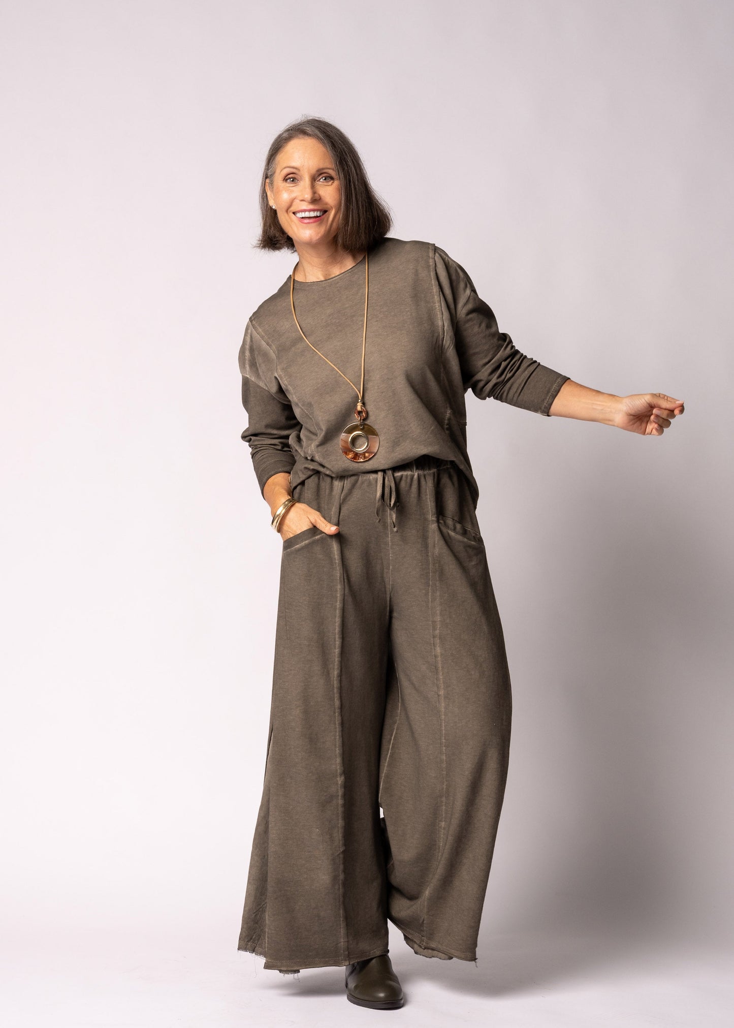 Verona Top in Moss Green