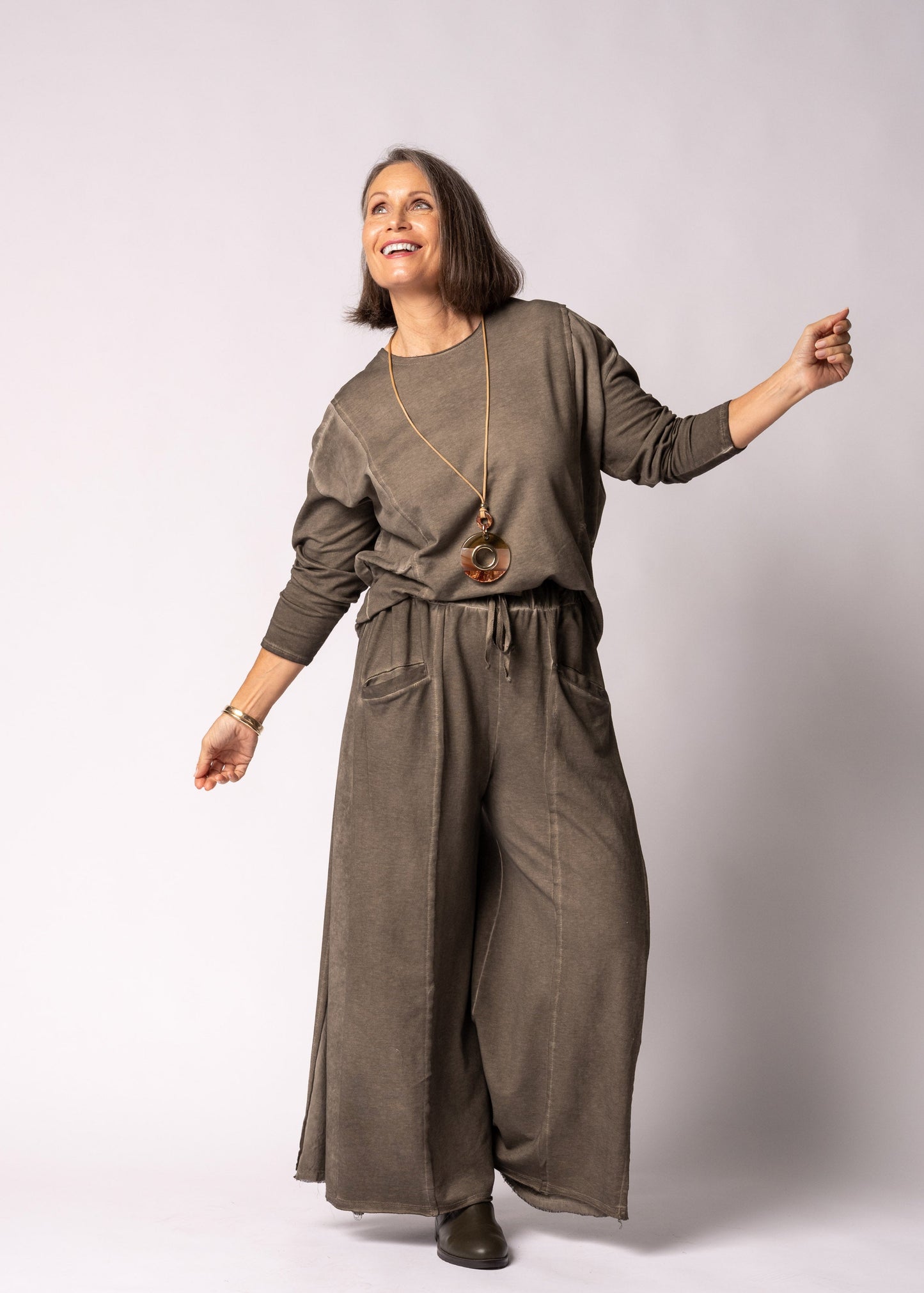 Verona Top in Moss Green