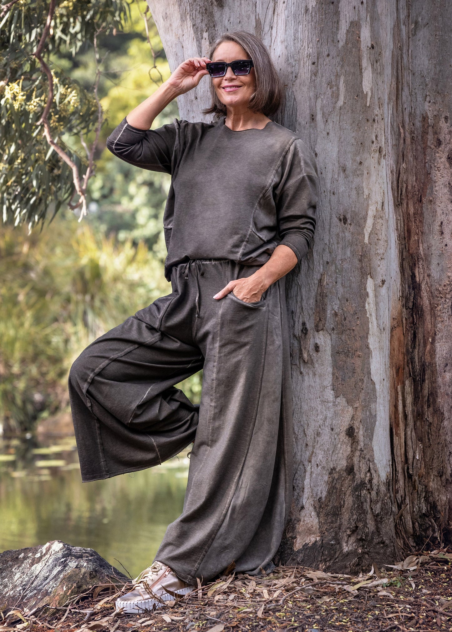 Verona Top in Moss Green