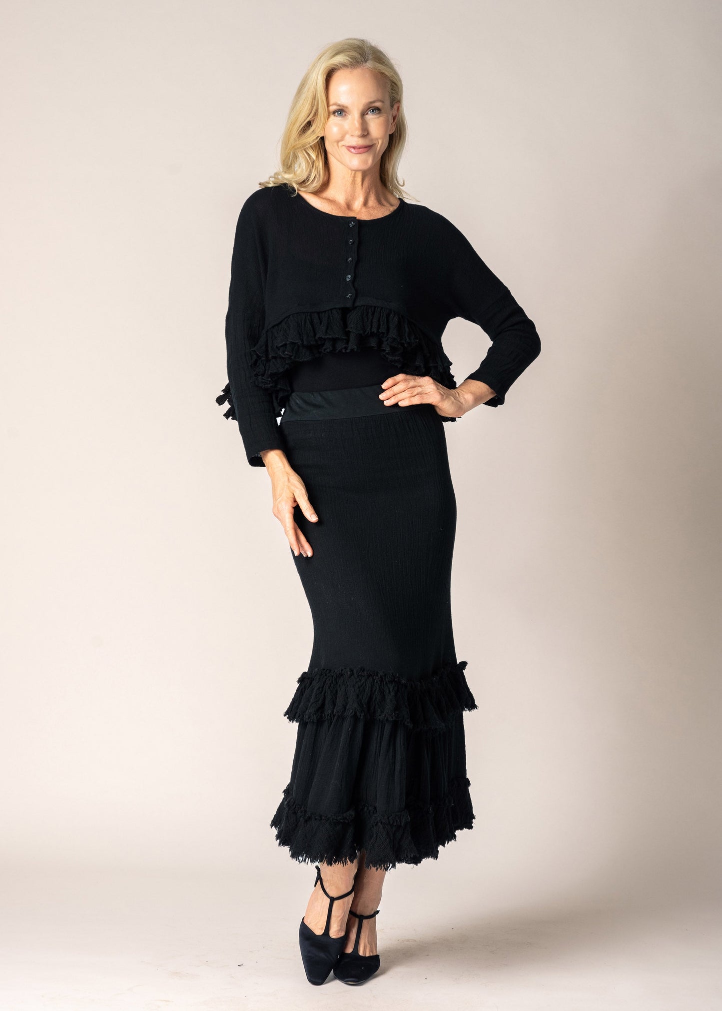 Patsy Linen Jacket in Onyx