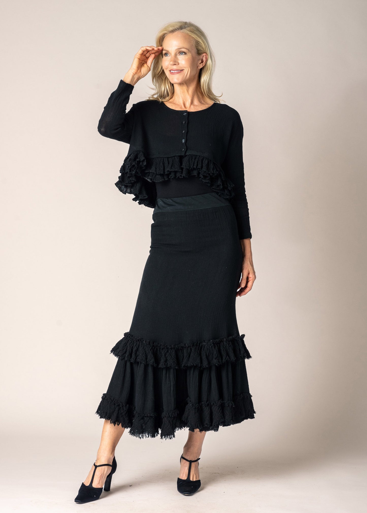 Patsy Linen Jacket in Onyx