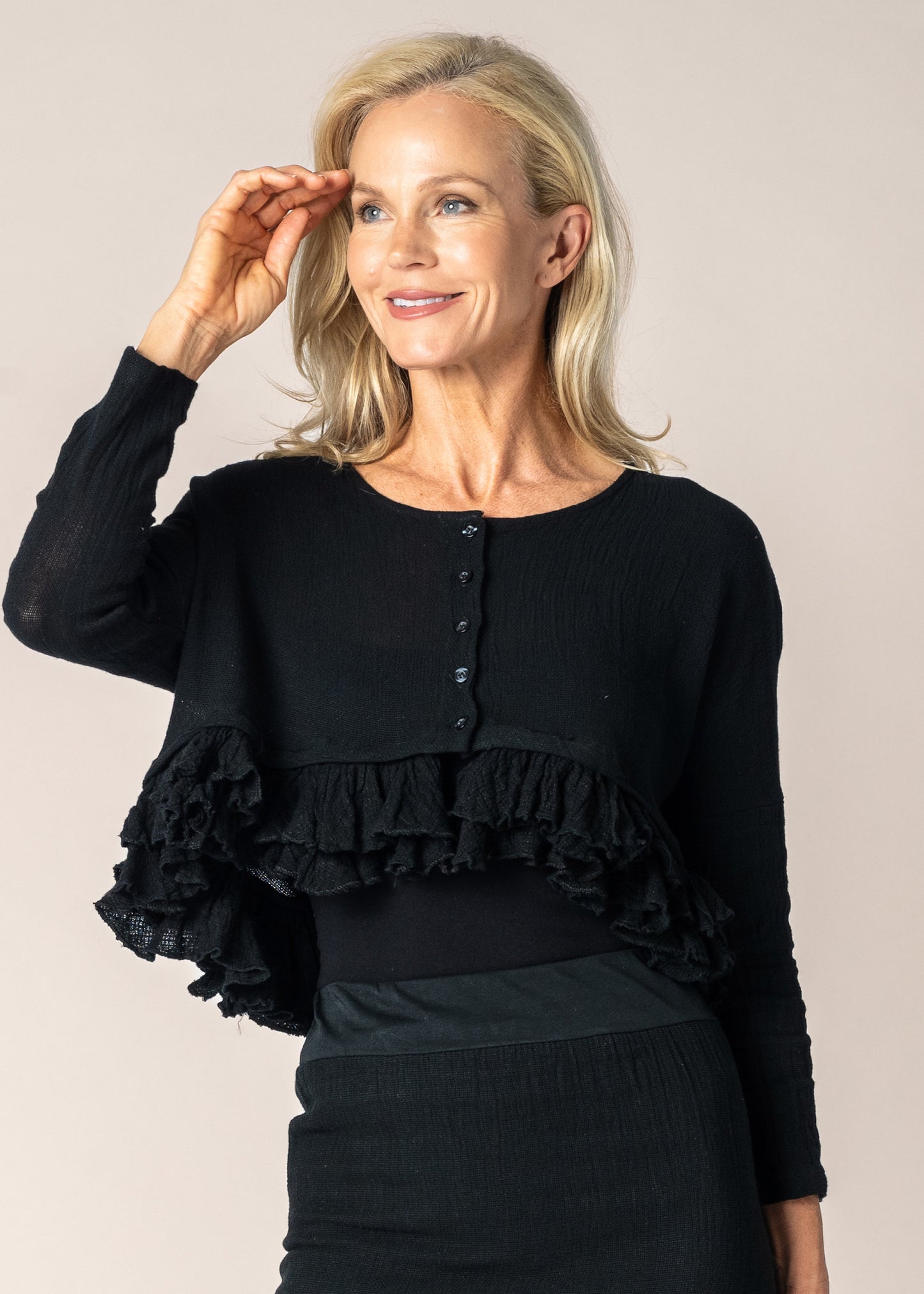 Patsy Linen Jacket in Onyx