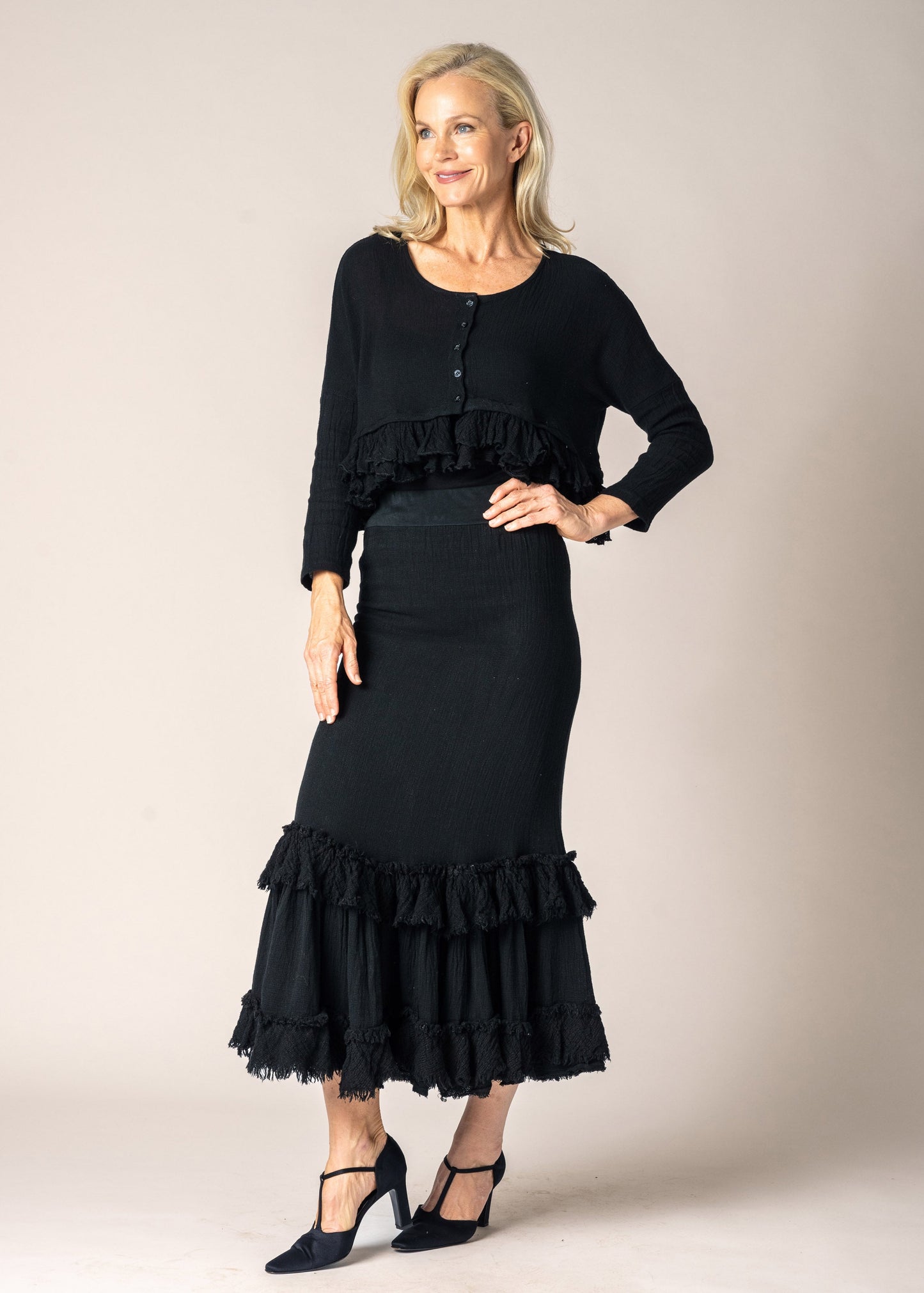 Patsy Linen Jacket in Onyx